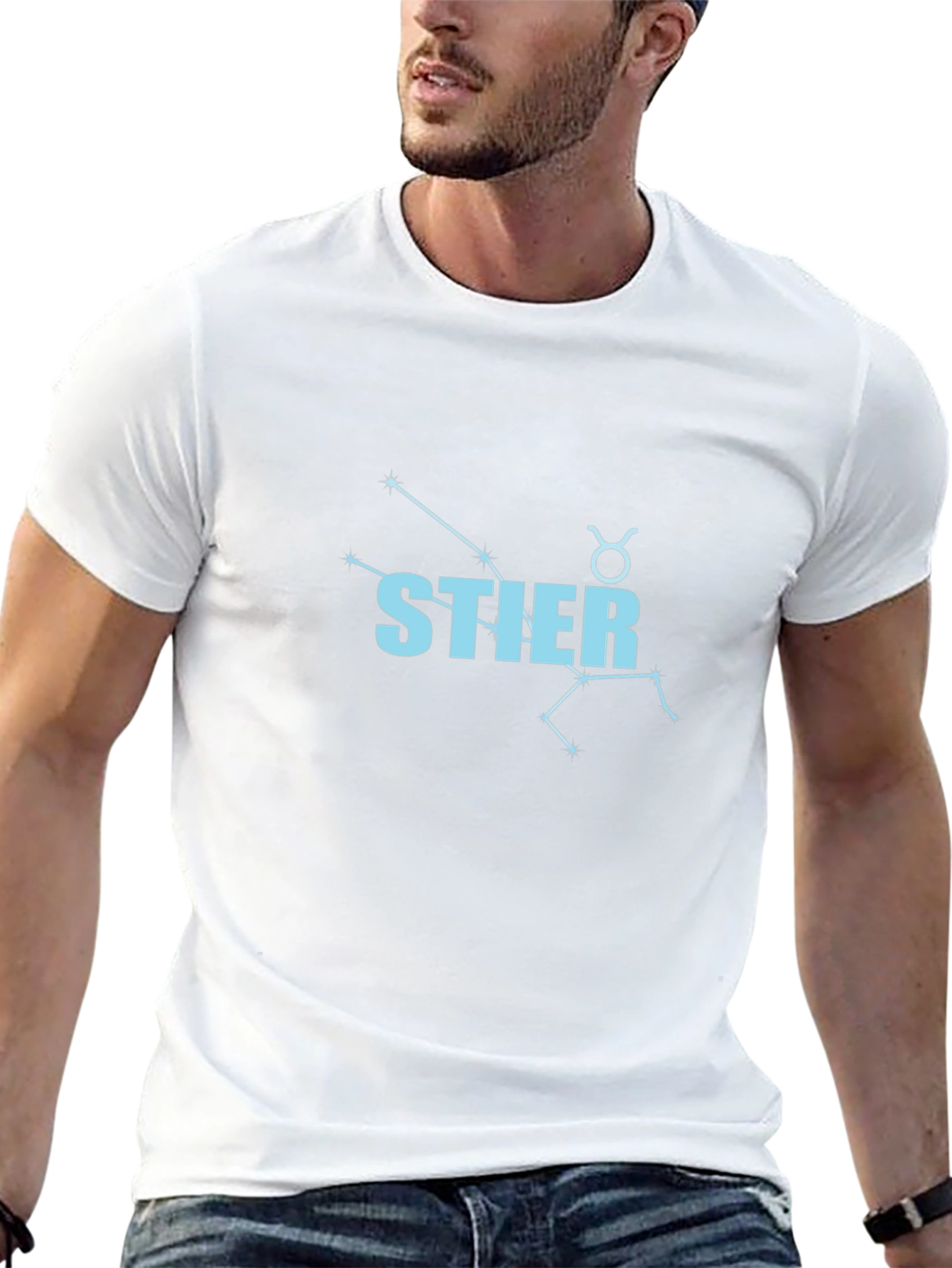 Black Taurus Zodiac Constellation T-Shirt