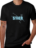 Black Taurus Zodiac Constellation T-Shirt