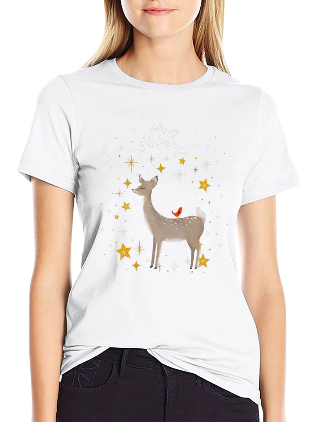 Festive Deer Holiday T-Shirt