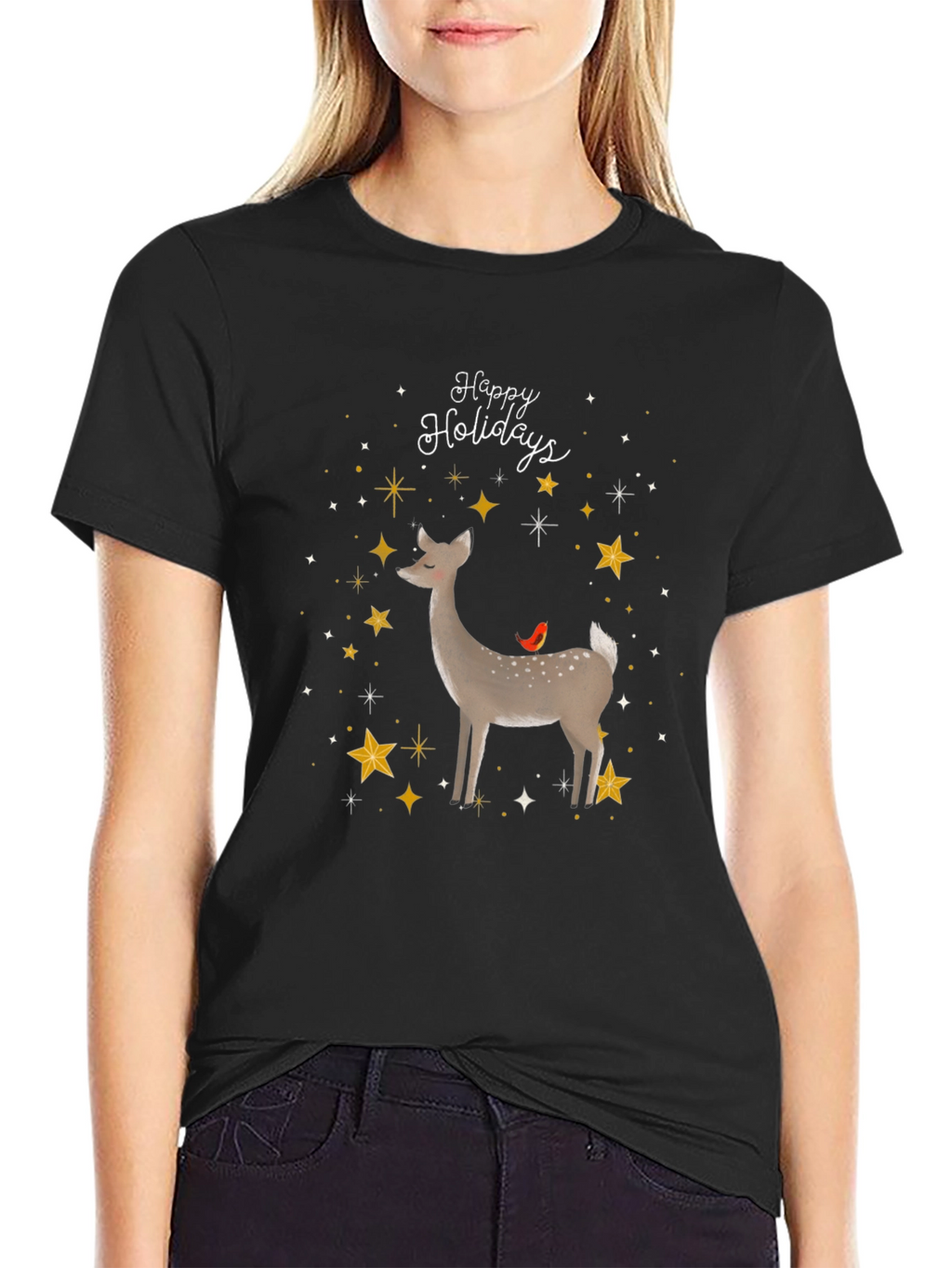 Festive Deer Holiday T-Shirt