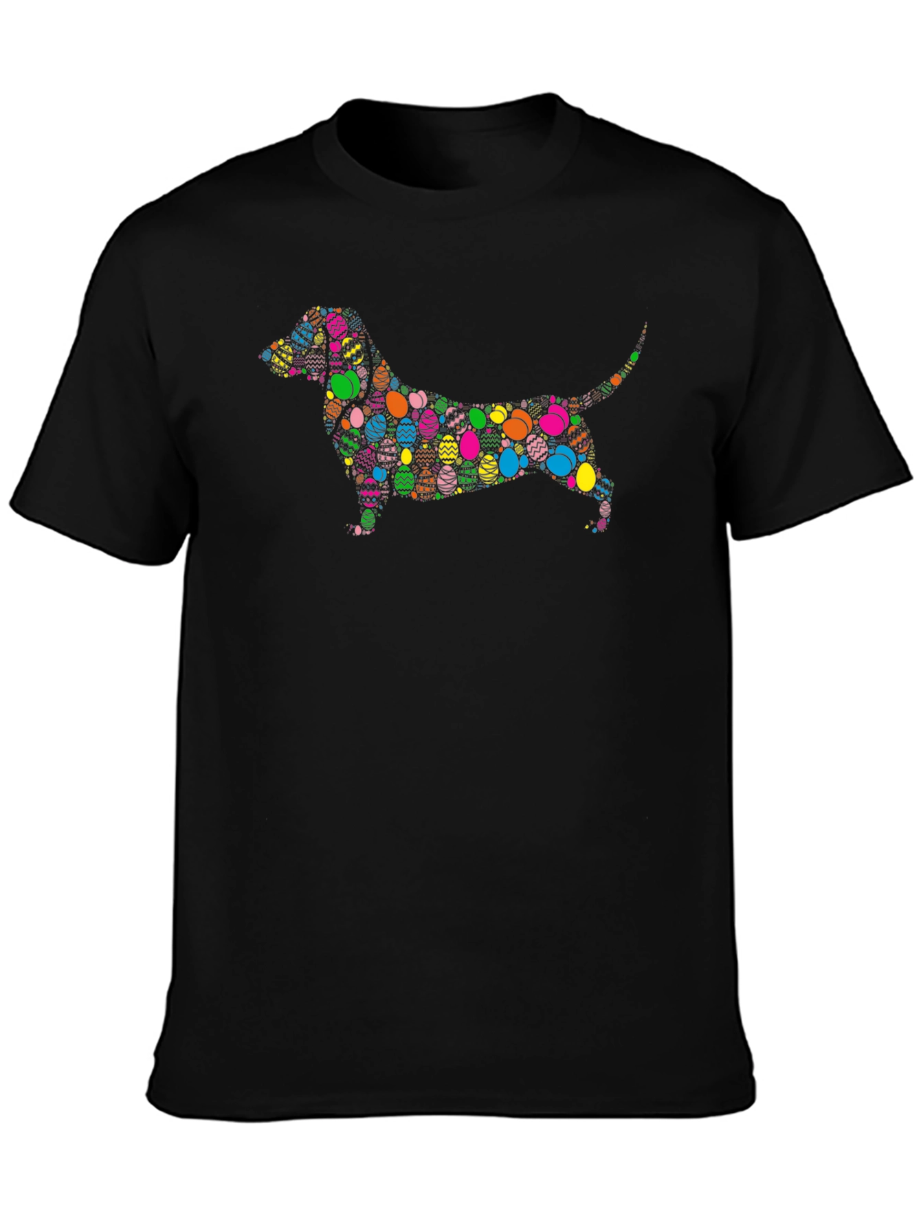 Easter Dachshund Dog T-Shirt - Colorful Egg Design