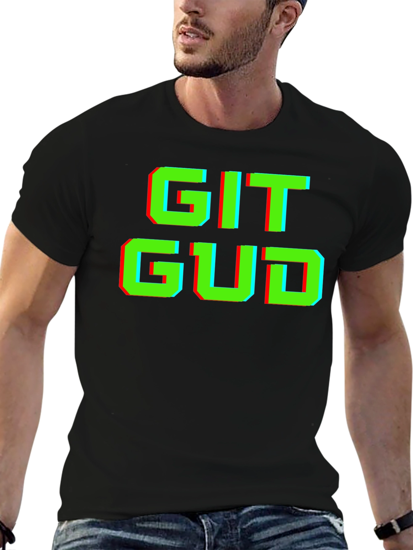 Git Gud T-Shirt - Gamer Style Pixel Art