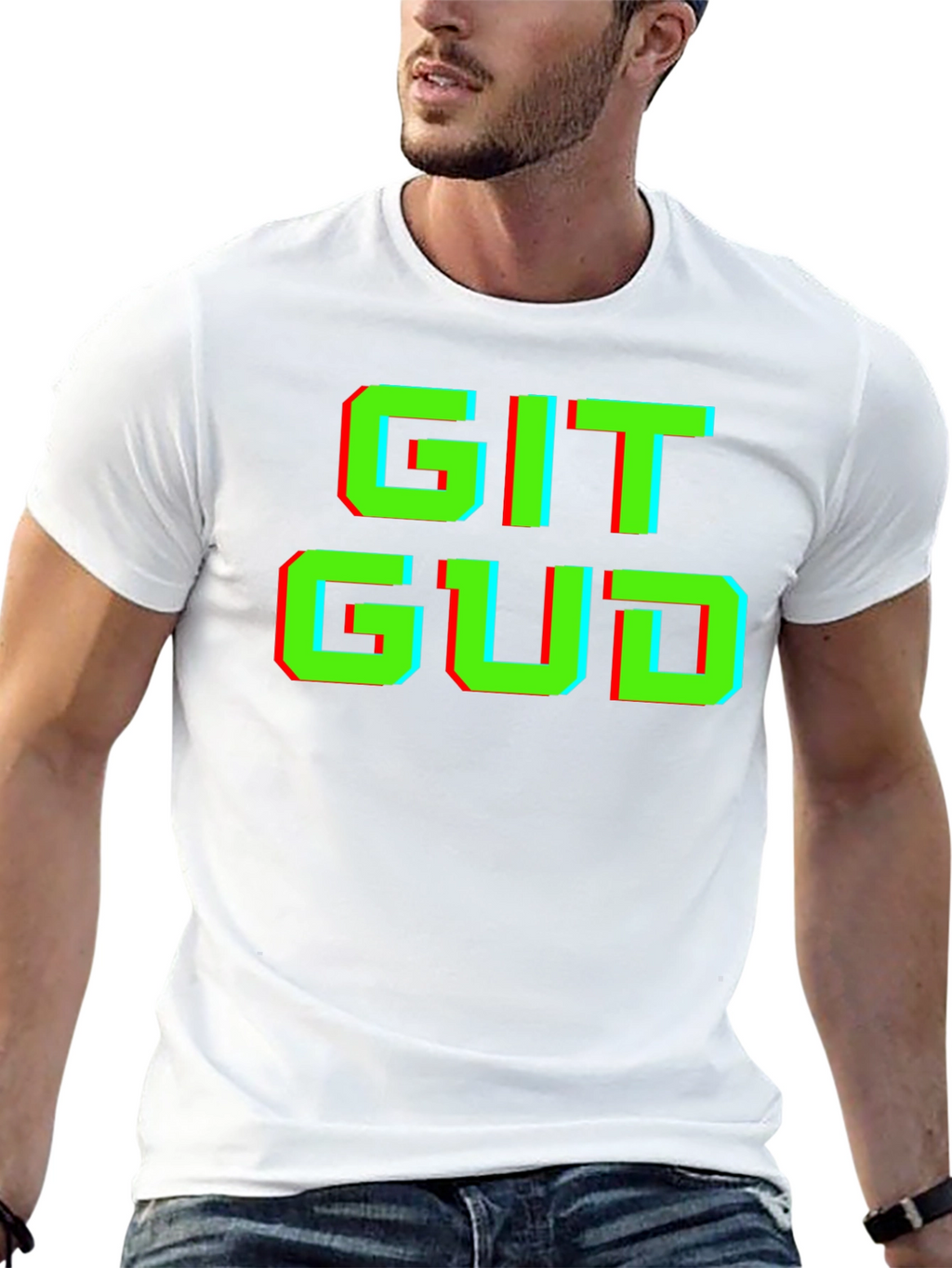Git Gud T-Shirt - Gamer Style Pixel Art