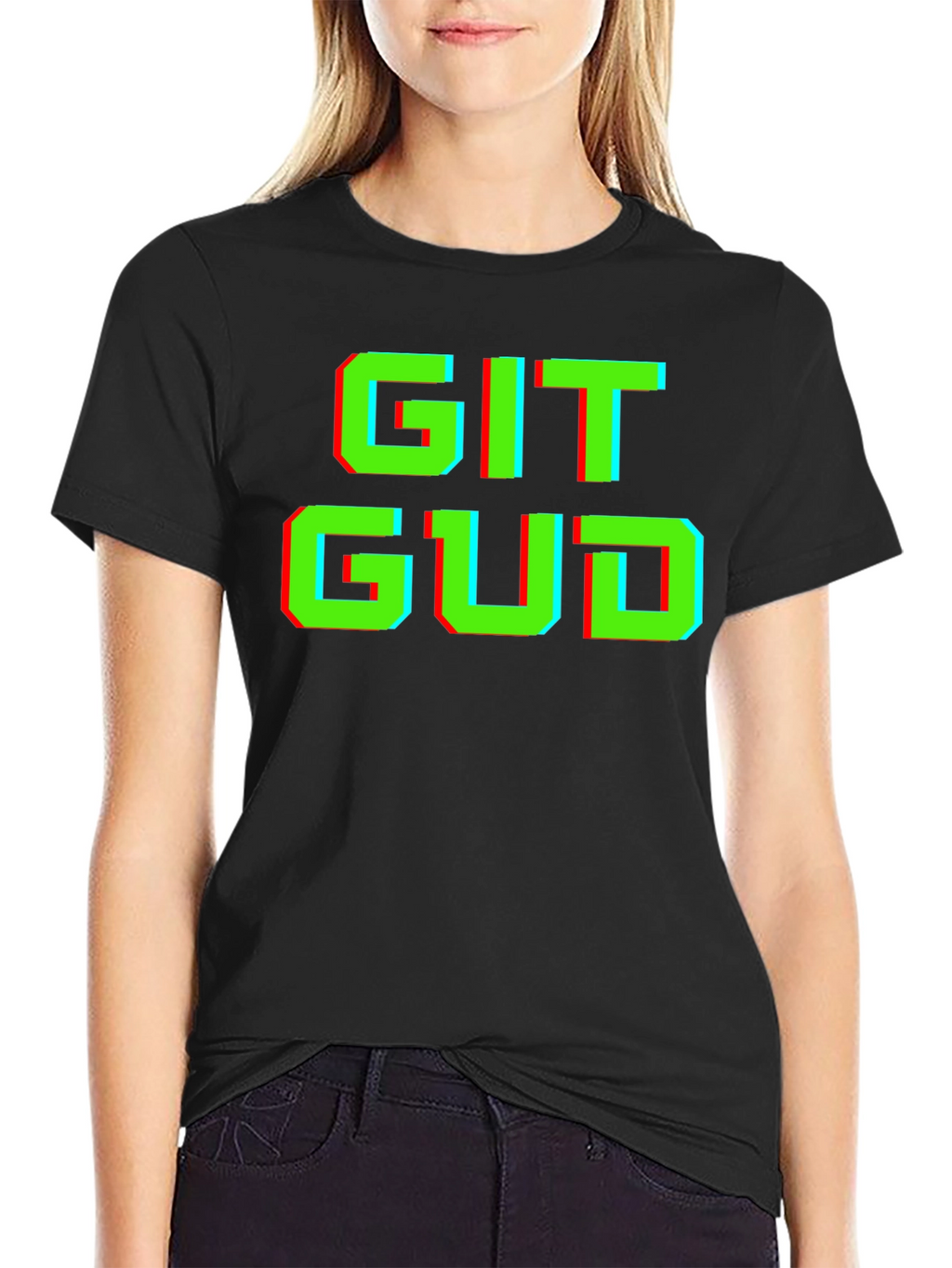 Git Gud T-Shirt - Gamer Style Pixel Art