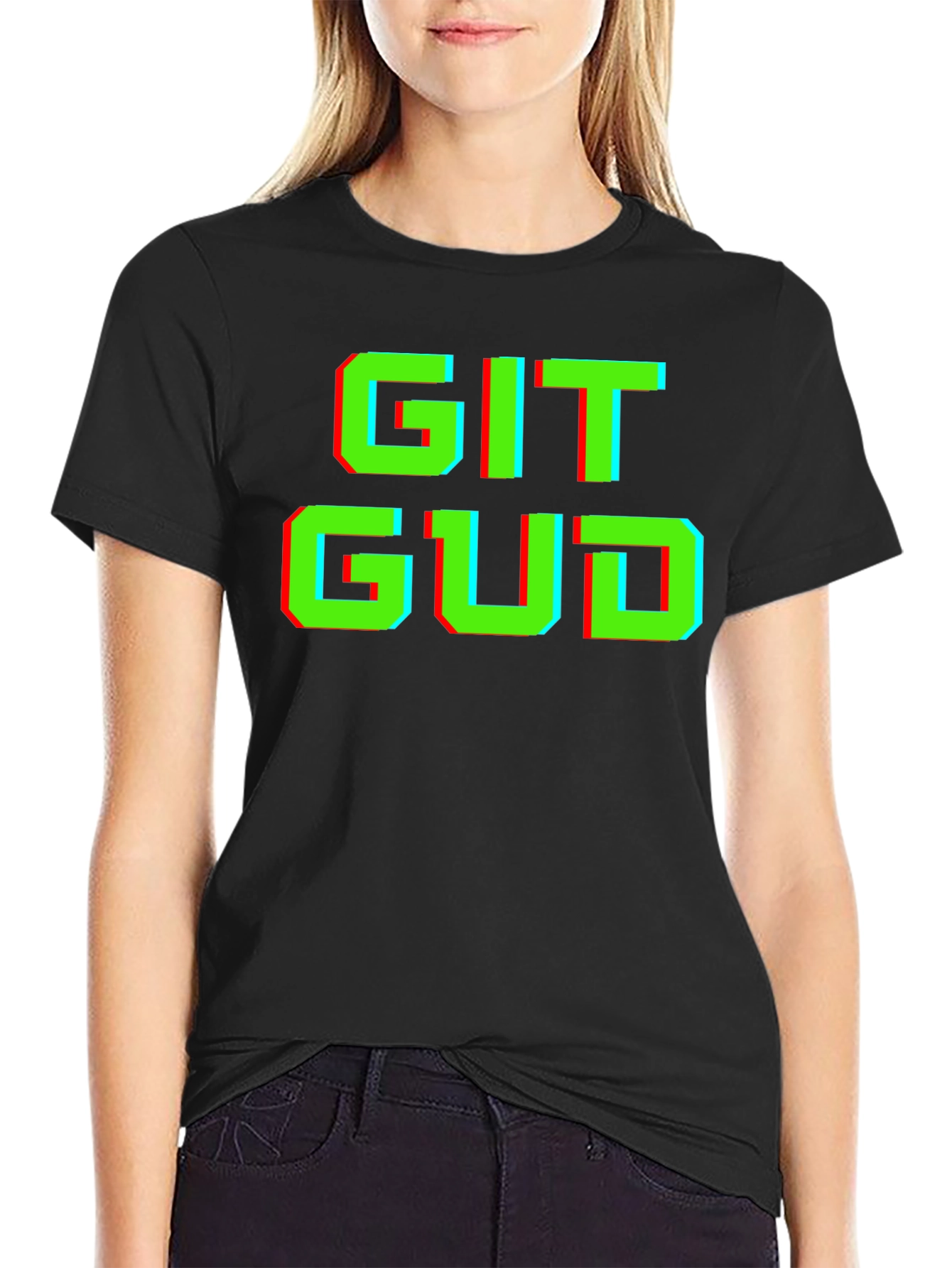 Git Gud T-Shirt - Gamer Style Pixel Art