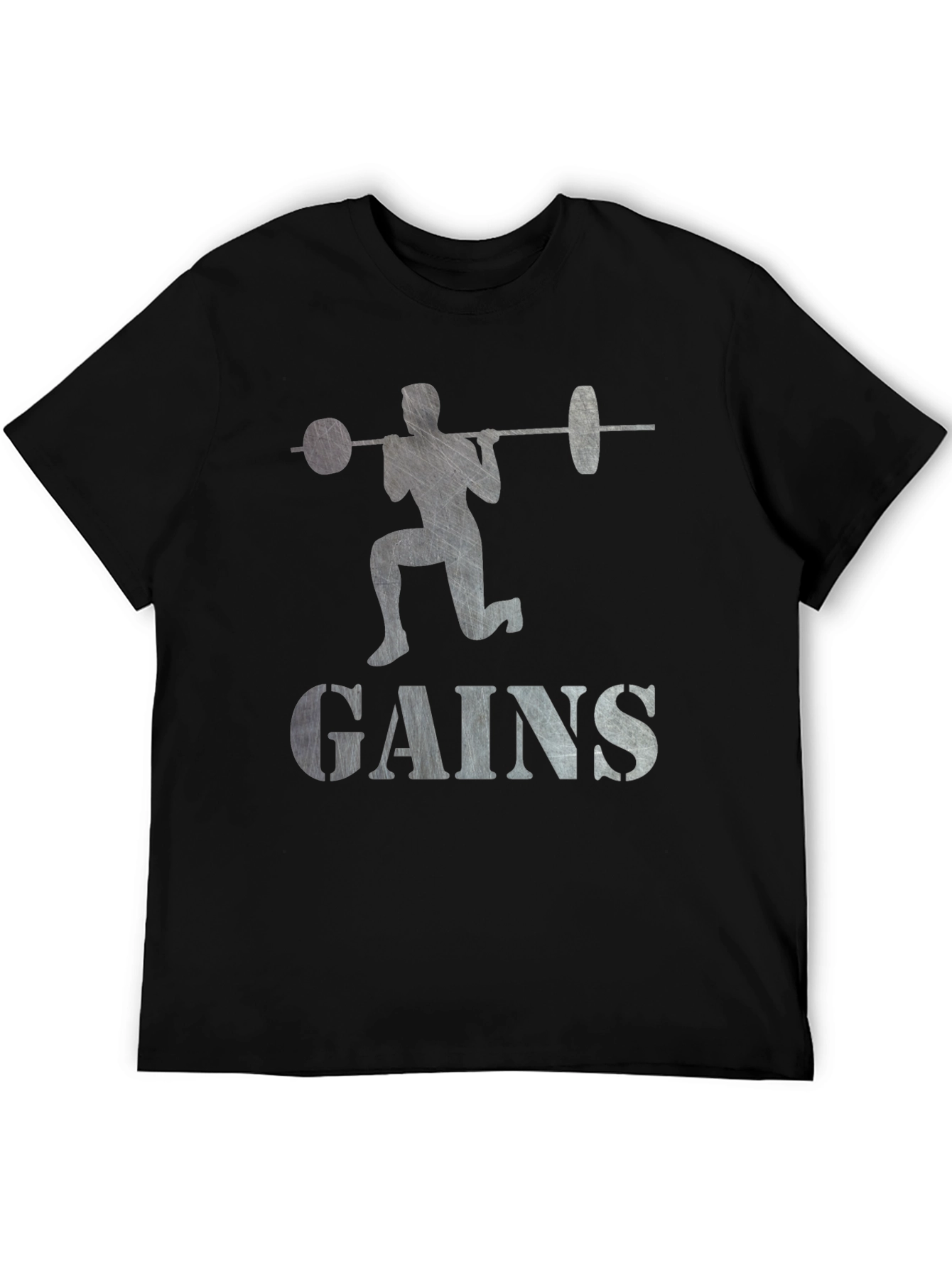Gains Weightlifting T-Shirt - Black