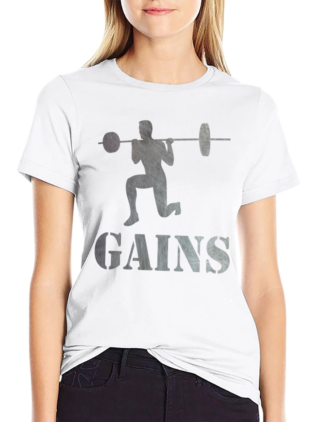 Gains Weightlifting T-Shirt - Black