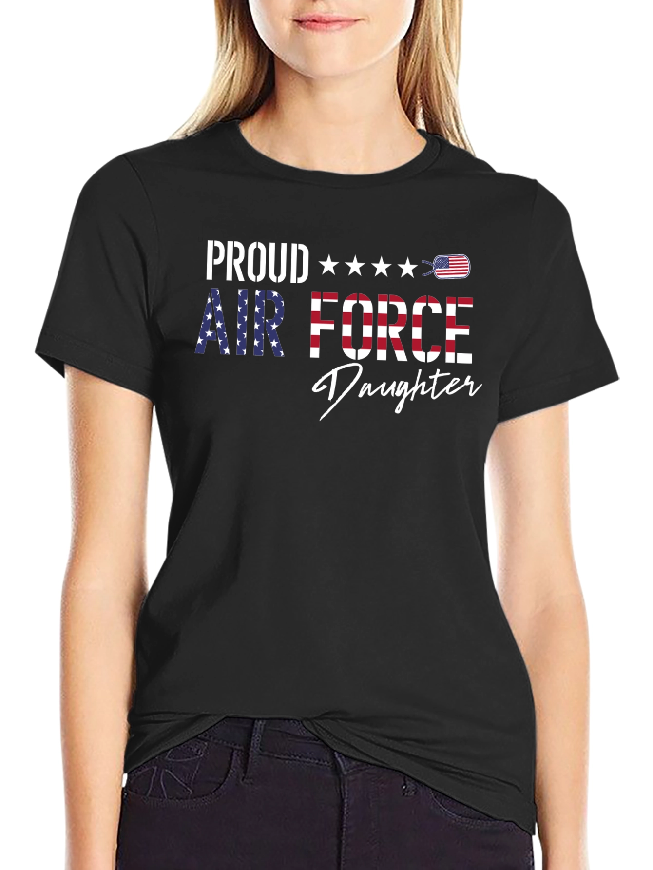 Proud Air Force Daughter Graphic Tee