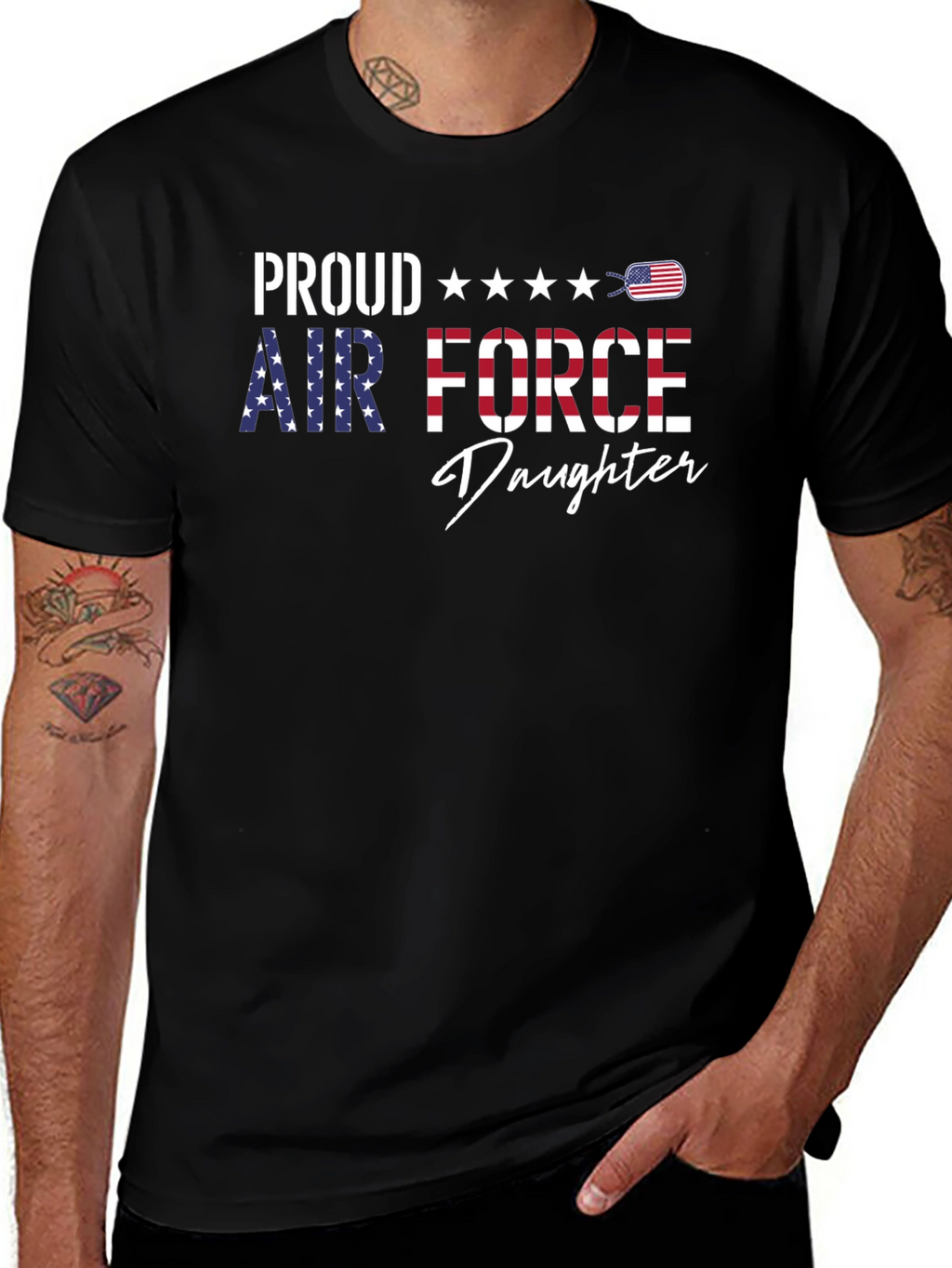 Proud Air Force Daughter Graphic Tee