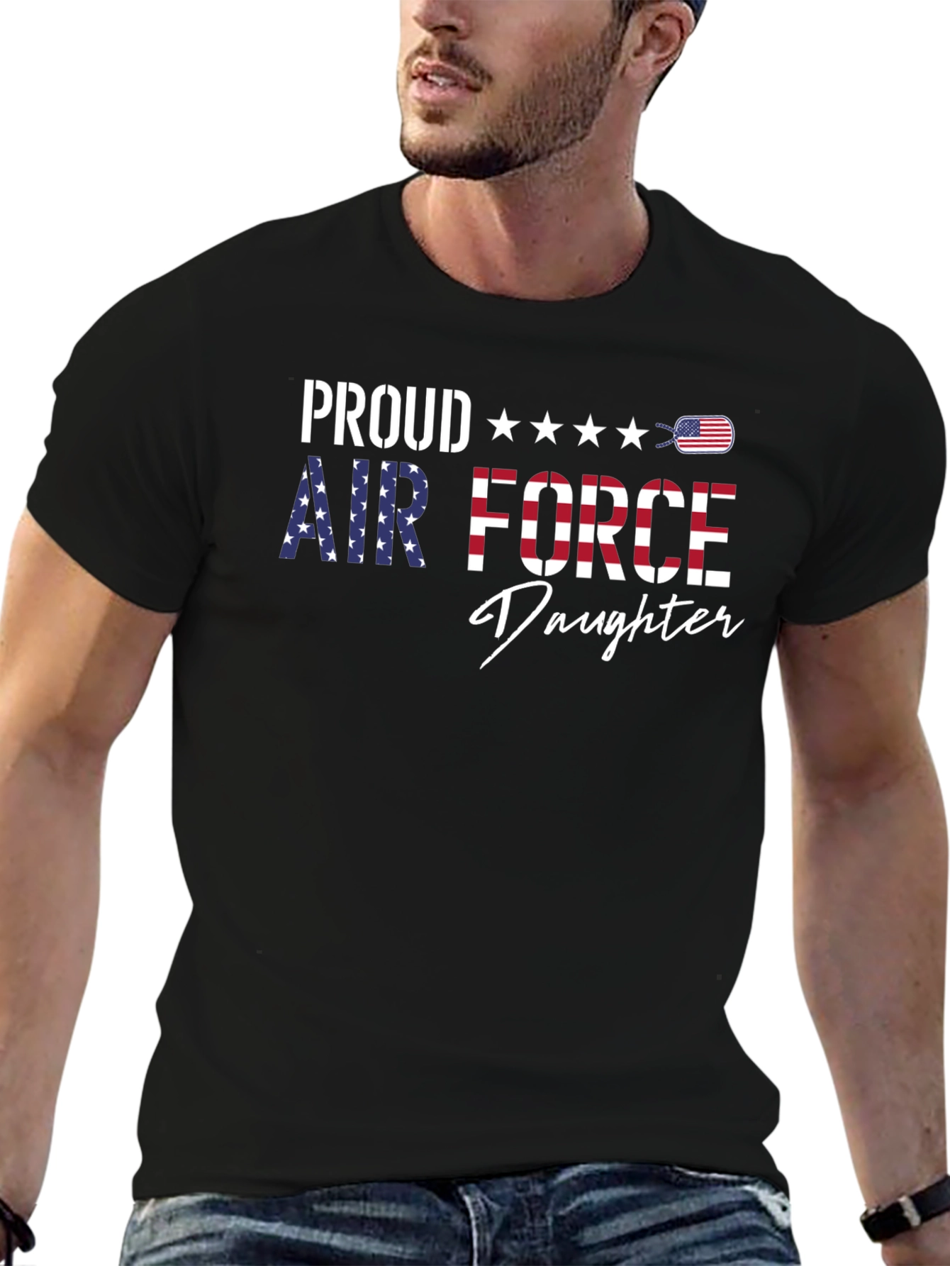 Proud Air Force Daughter Graphic Tee