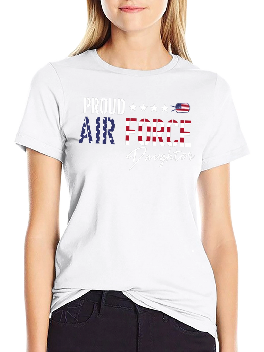 Proud Air Force Daughter Graphic Tee