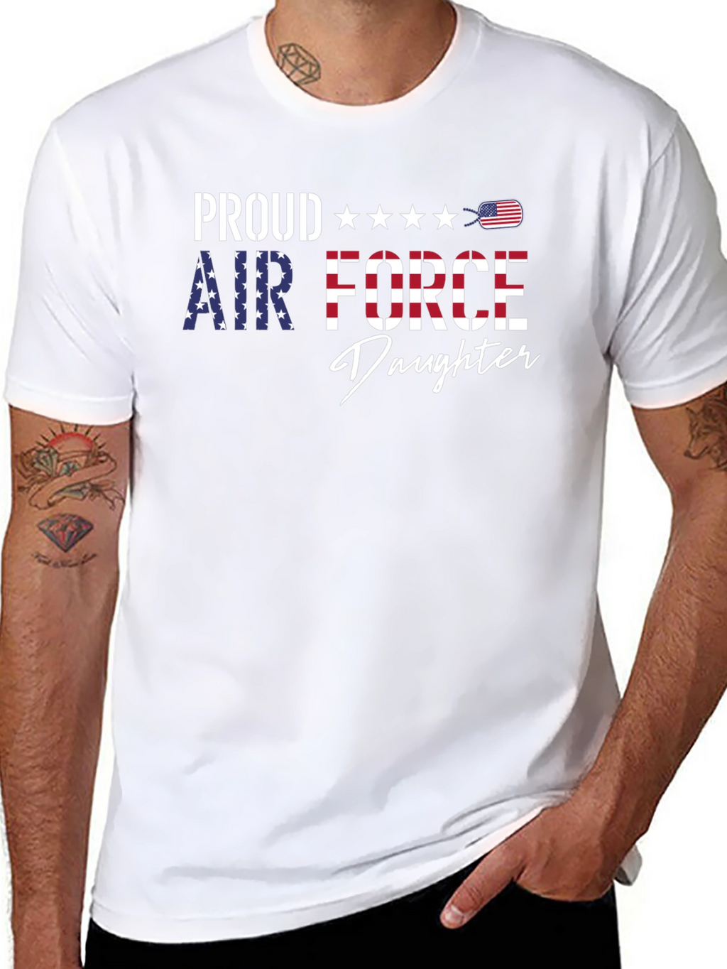 Proud Air Force Daughter Graphic Tee