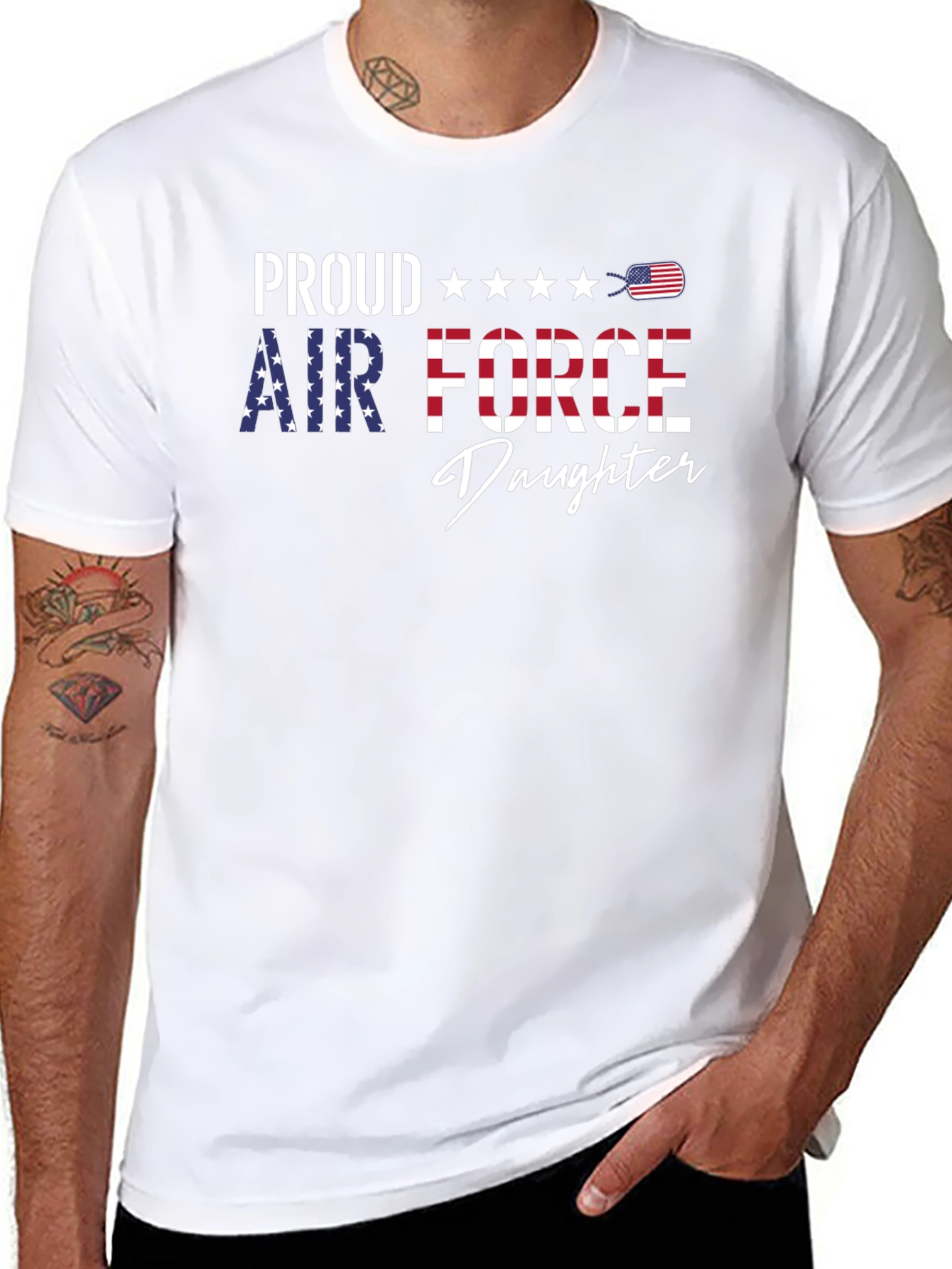 Proud Air Force Daughter Graphic Tee
