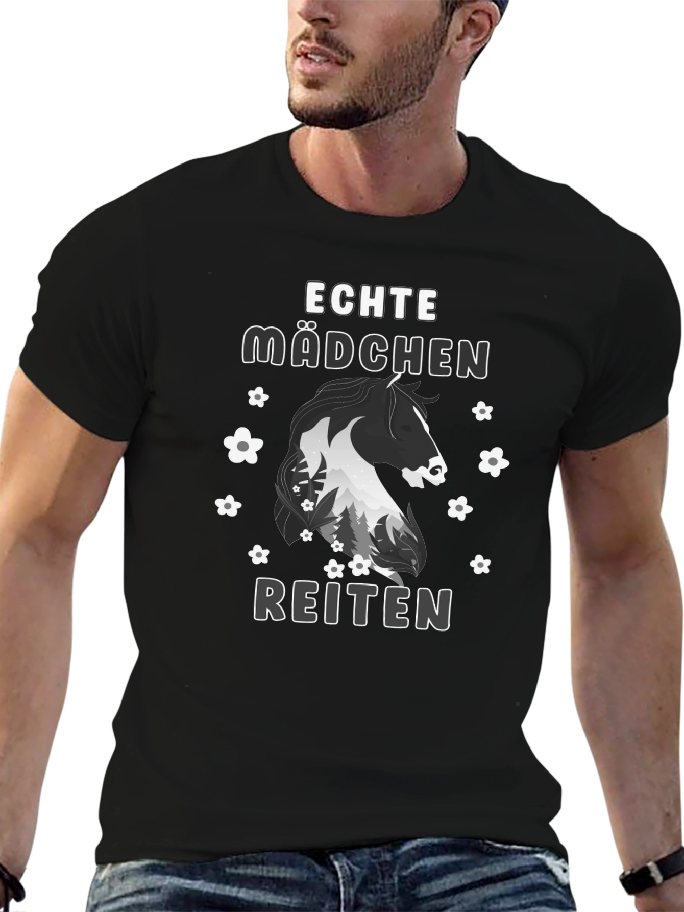 Echte Madchen Reiten T-Shirt - Horse Lover Tee