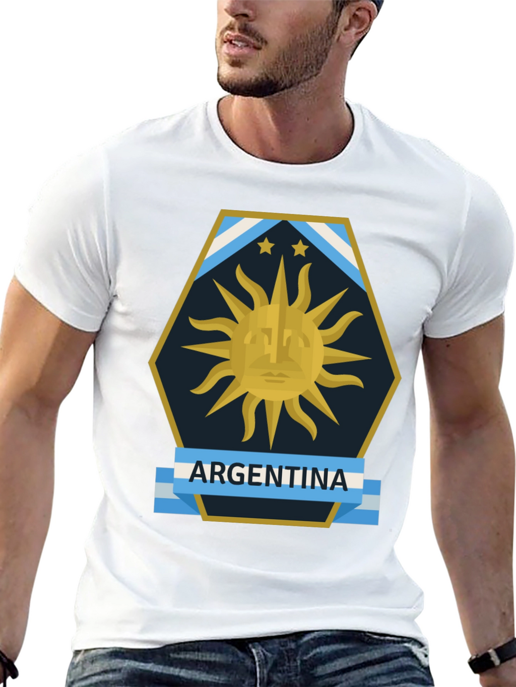 Argentina Flag Graphic T-Shirt