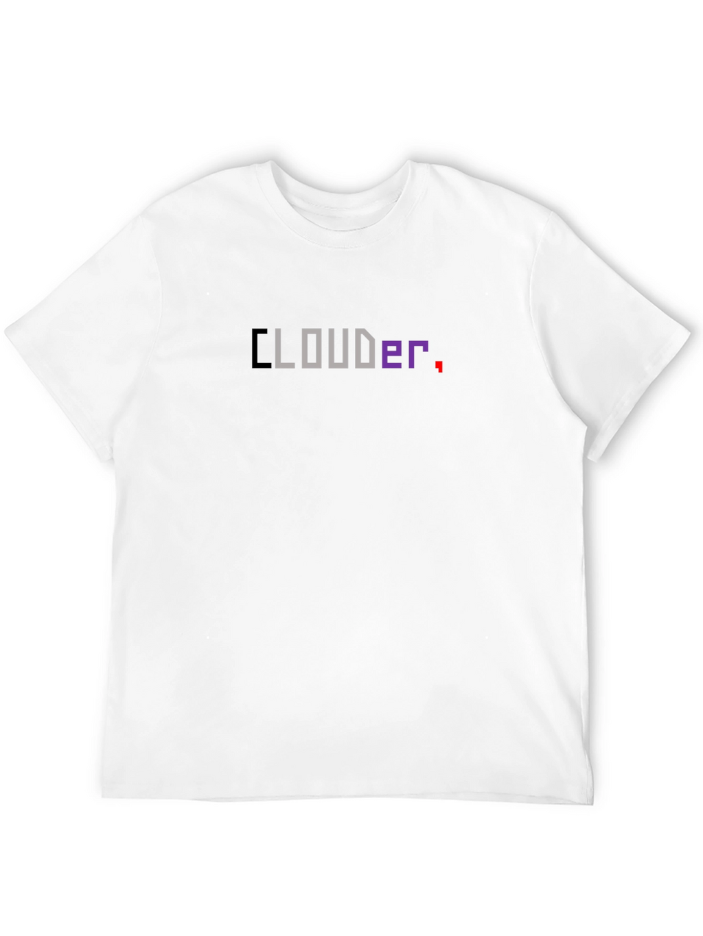 CLOUDER Pixel Art Black T-Shirt