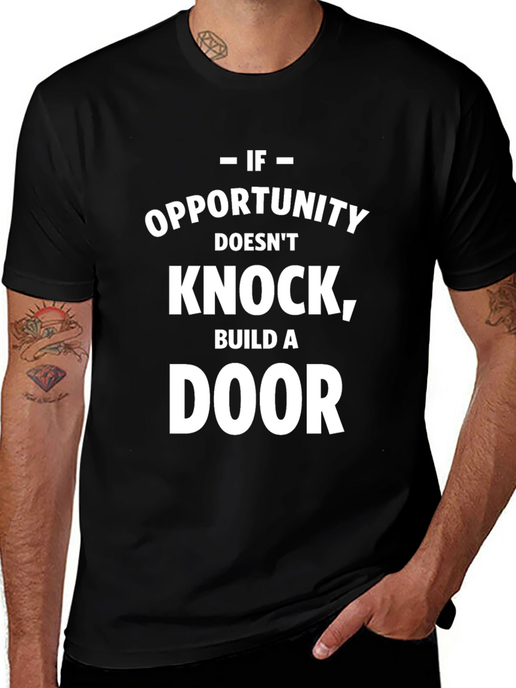 Opportunity Knock Black T-Shirt