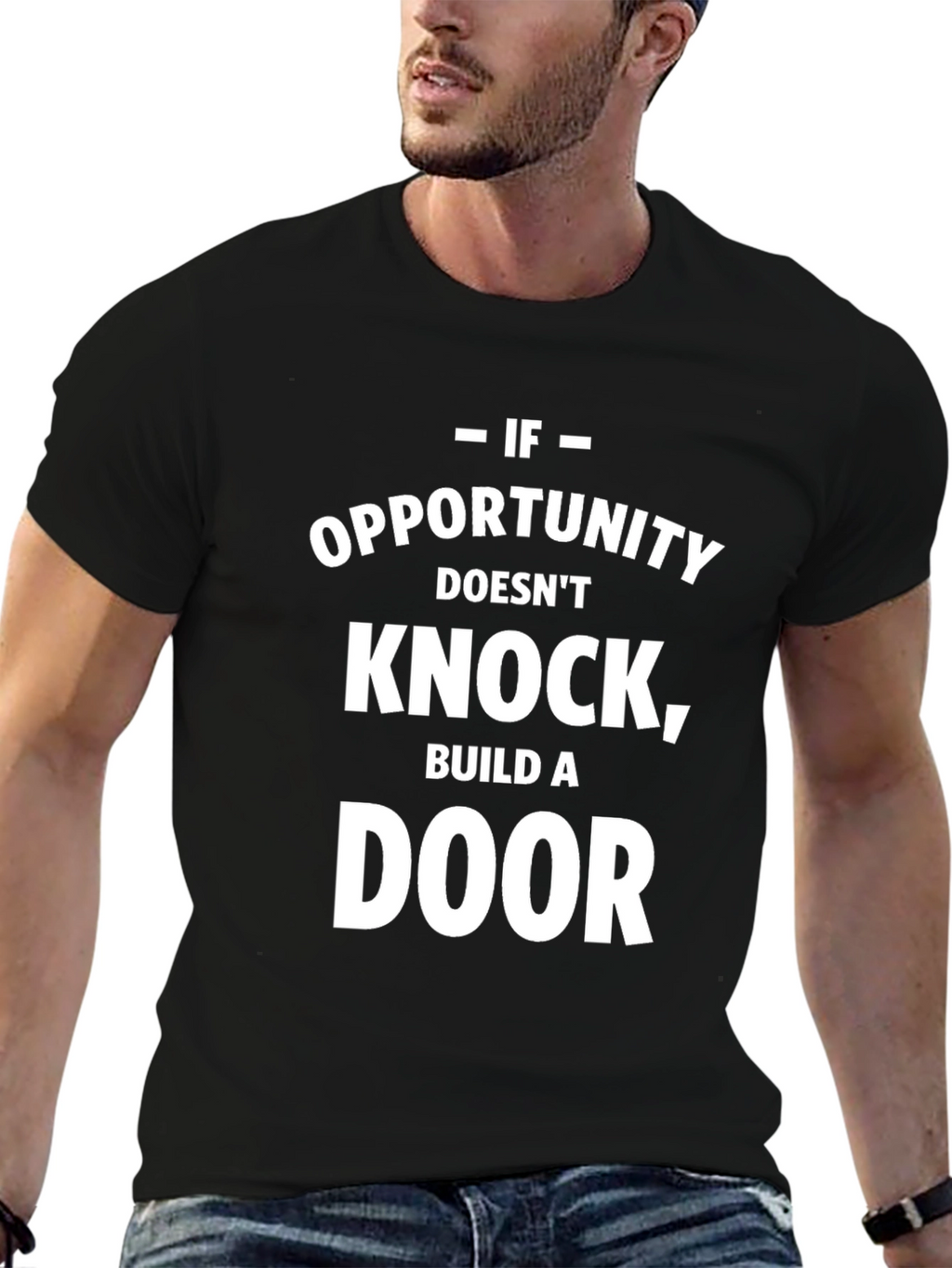 Opportunity Knock Black T-Shirt