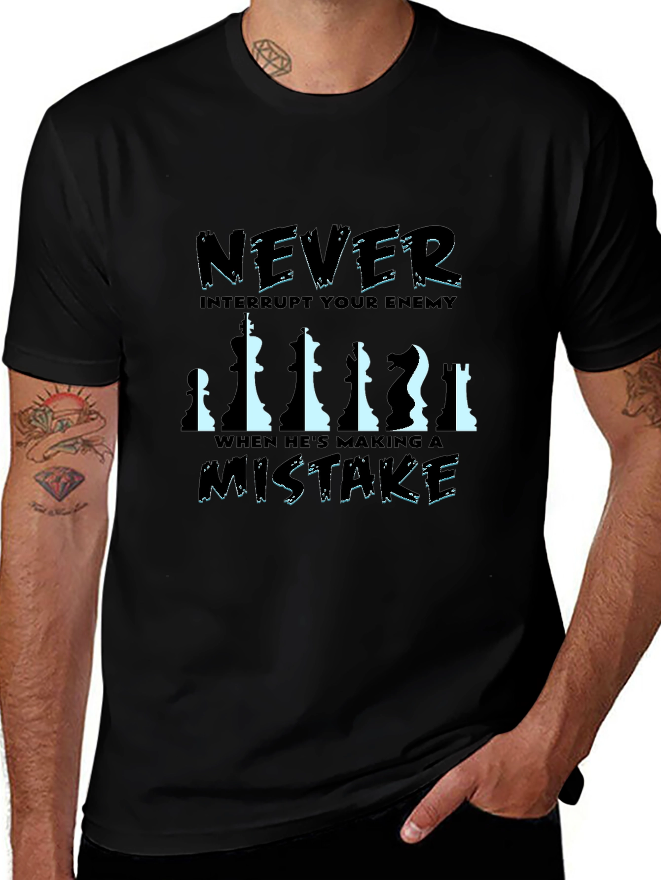 Chess Graphic Tee: Never Interrupt a Mistake T-Shirt