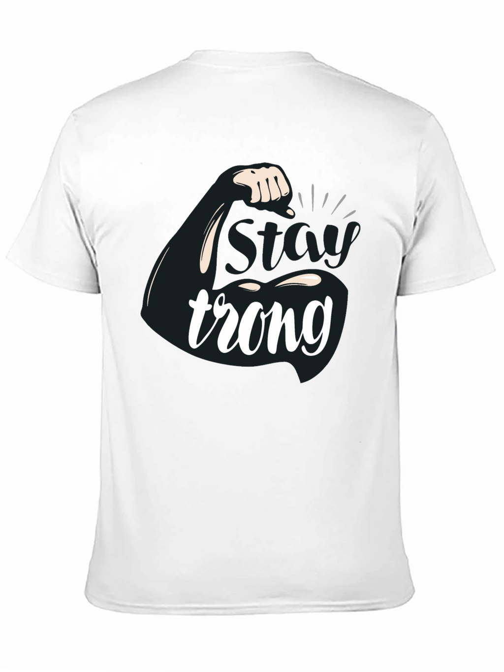 Stay Strong Flex Muscle Graphic T-Shirt