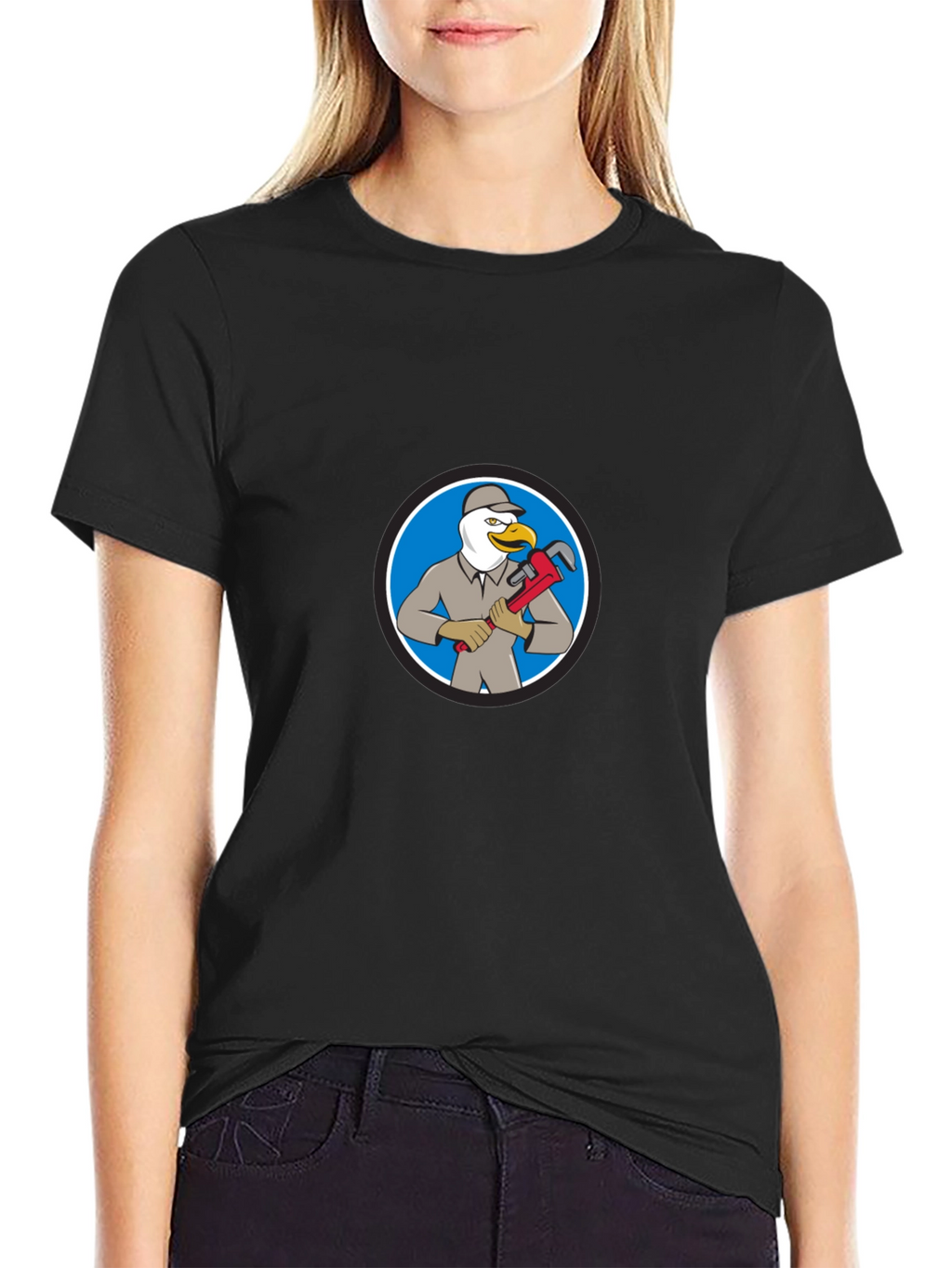 Cartoon Seagull Plumber T-Shirt