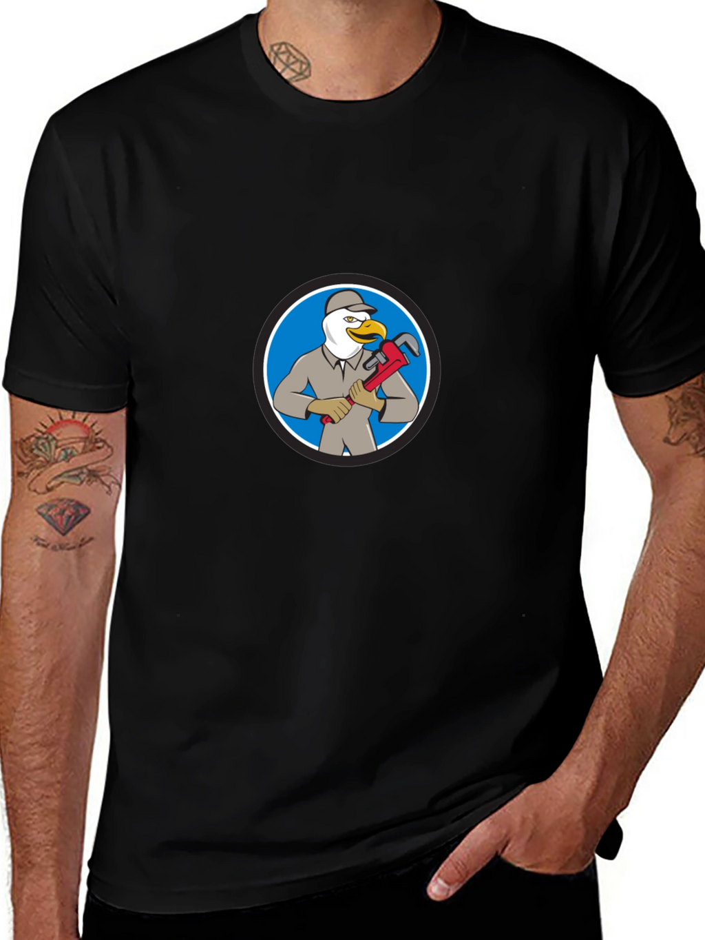 Cartoon Seagull Plumber T-Shirt