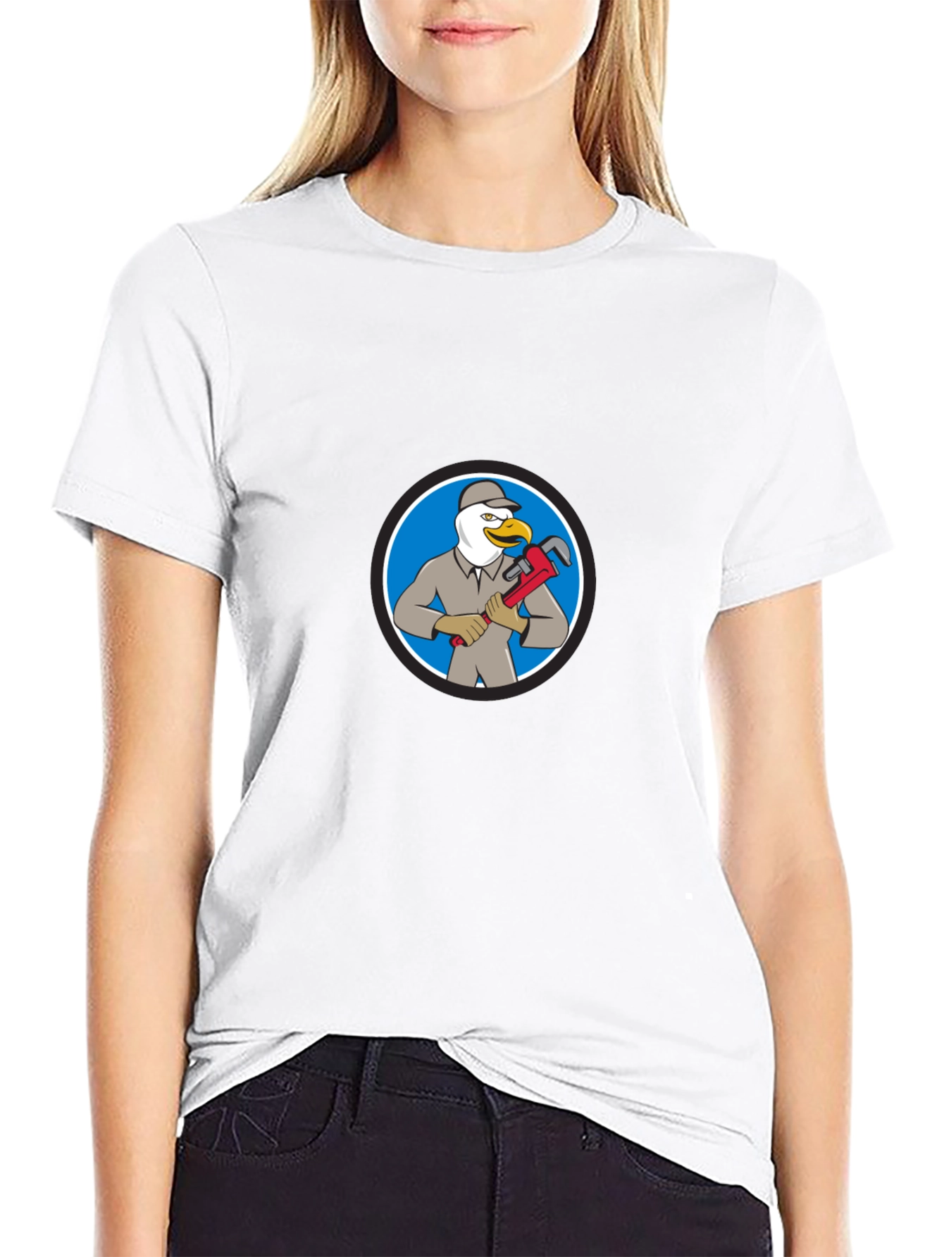 Cartoon Seagull Plumber T-Shirt