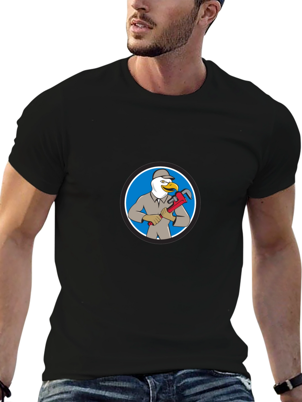 Cartoon Seagull Plumber T-Shirt