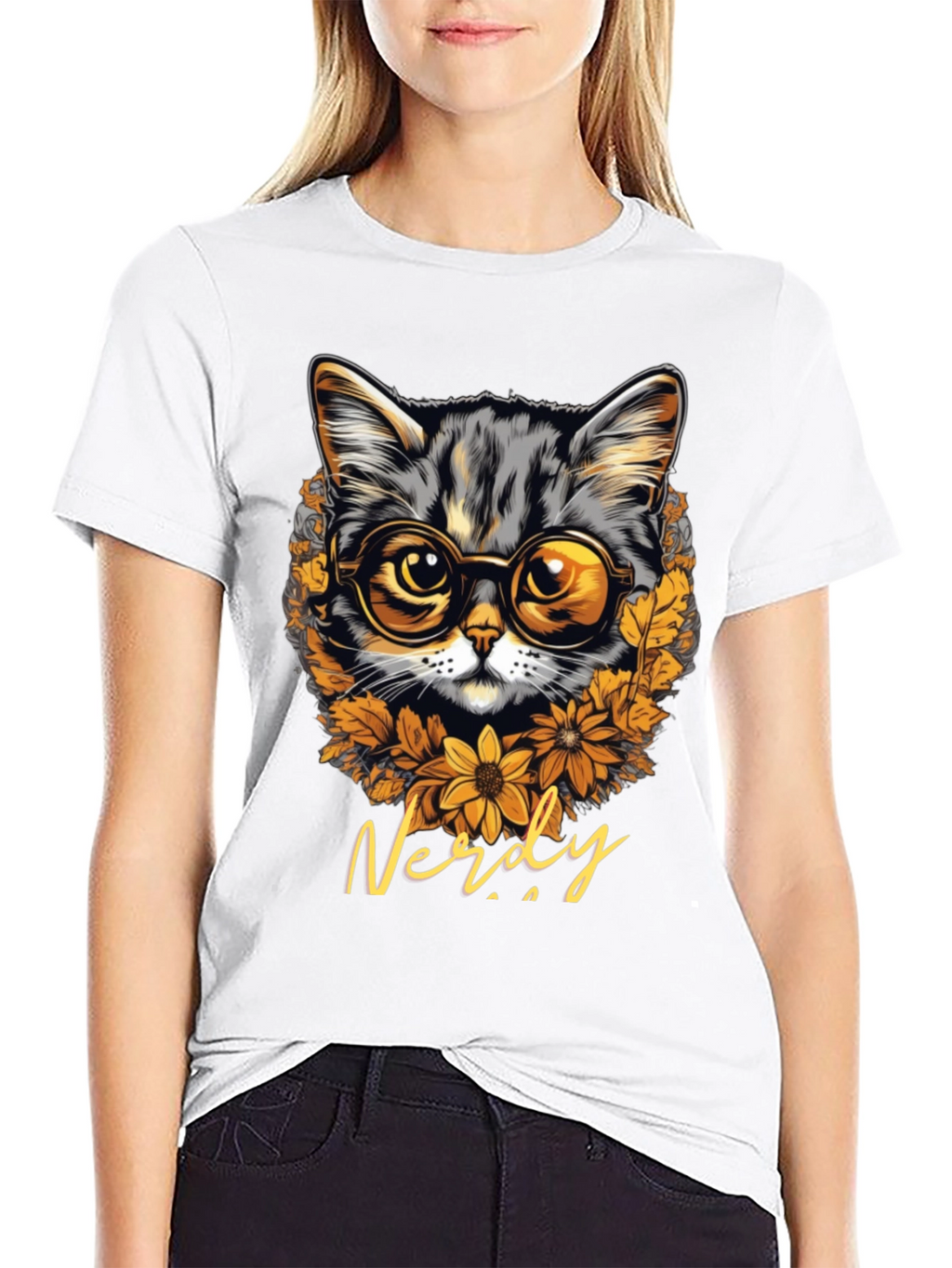 Nerdy Cat T-Shirt: Bookish Feline Style
