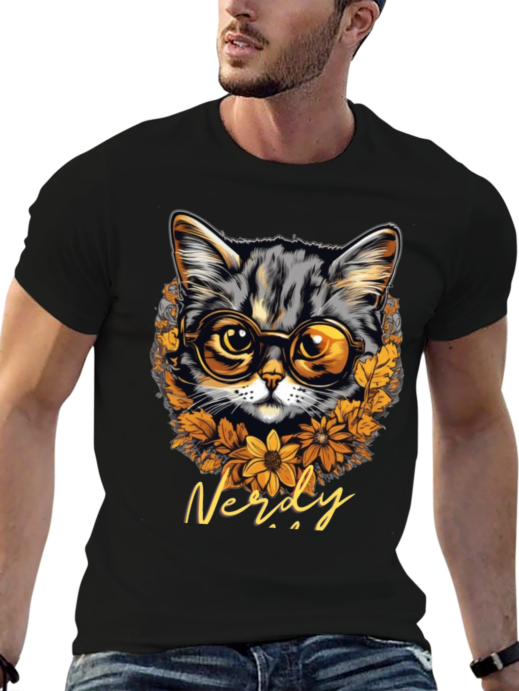 Nerdy Cat T-Shirt: Bookish Feline Style