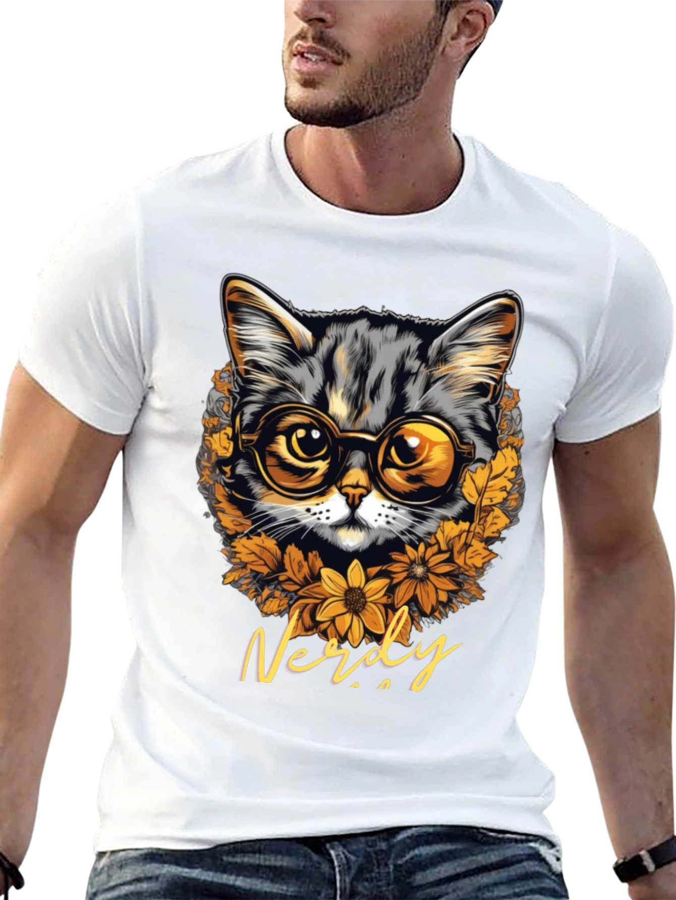 Nerdy Cat T-Shirt: Bookish Feline Style
