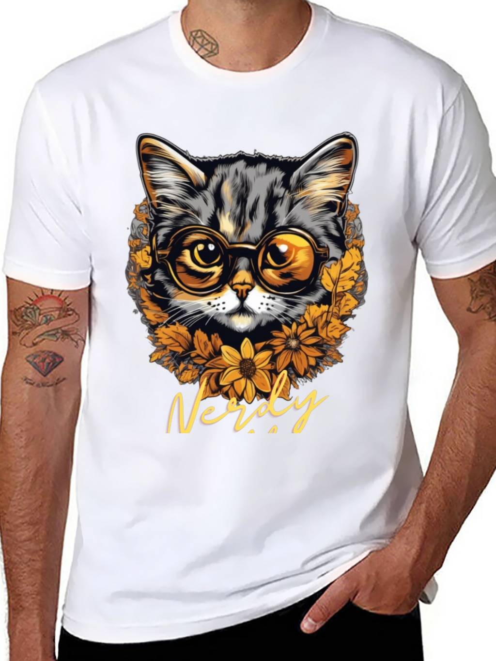 Nerdy Cat T-Shirt: Bookish Feline Style