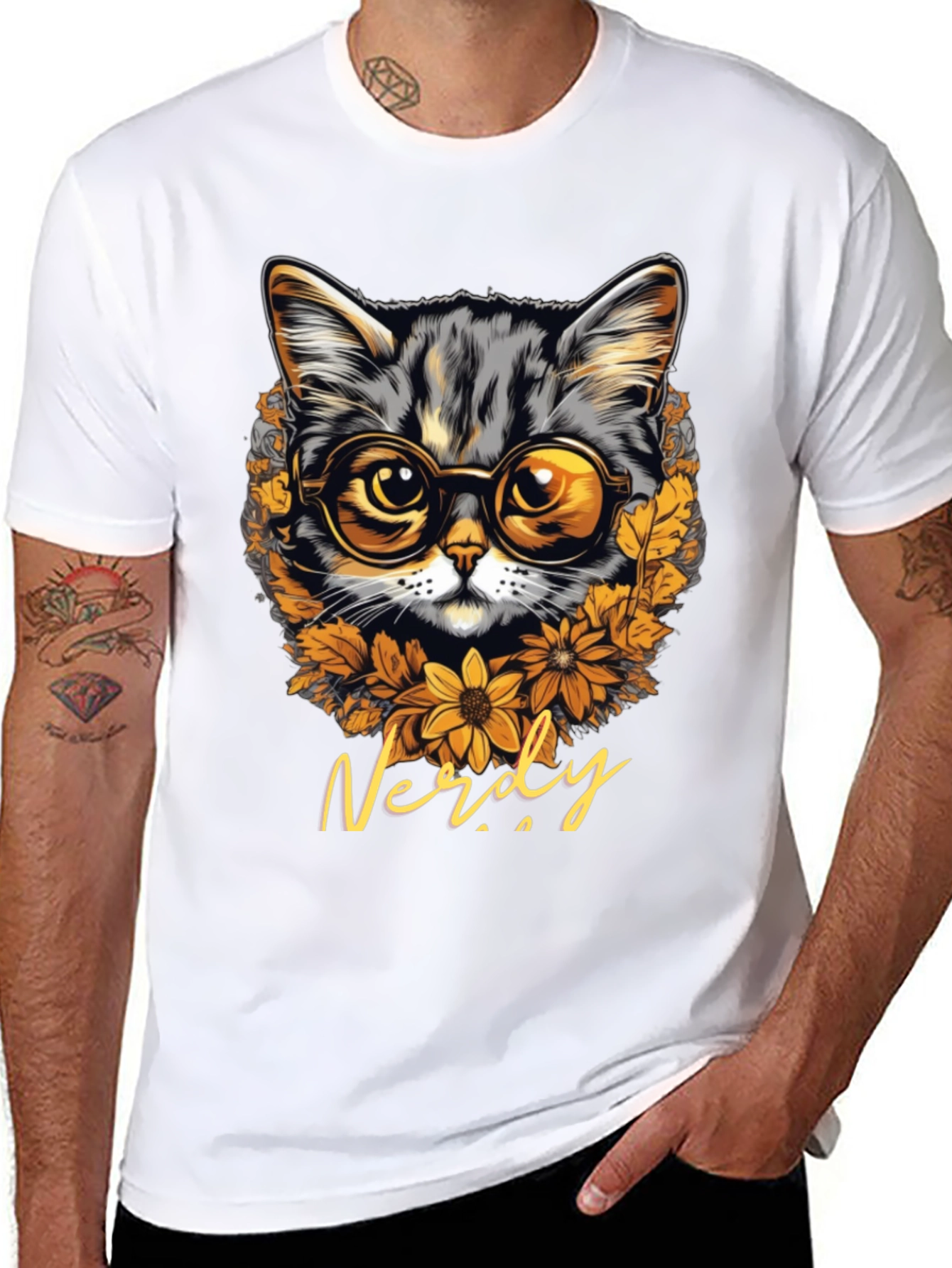 Nerdy Cat T-Shirt: Bookish Feline Style