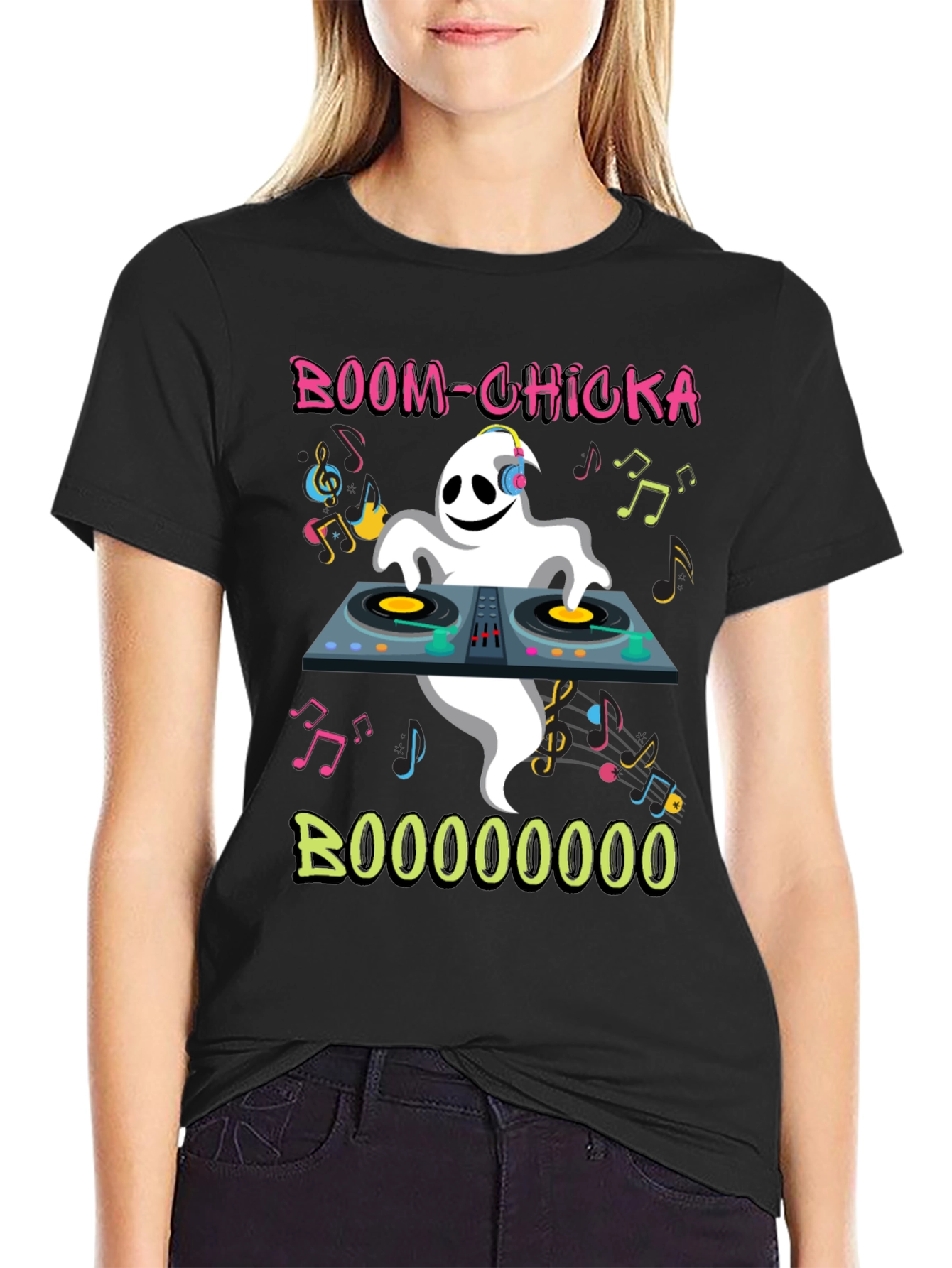 DJ Ghost Graphic Tee - Halloween Party Shirt