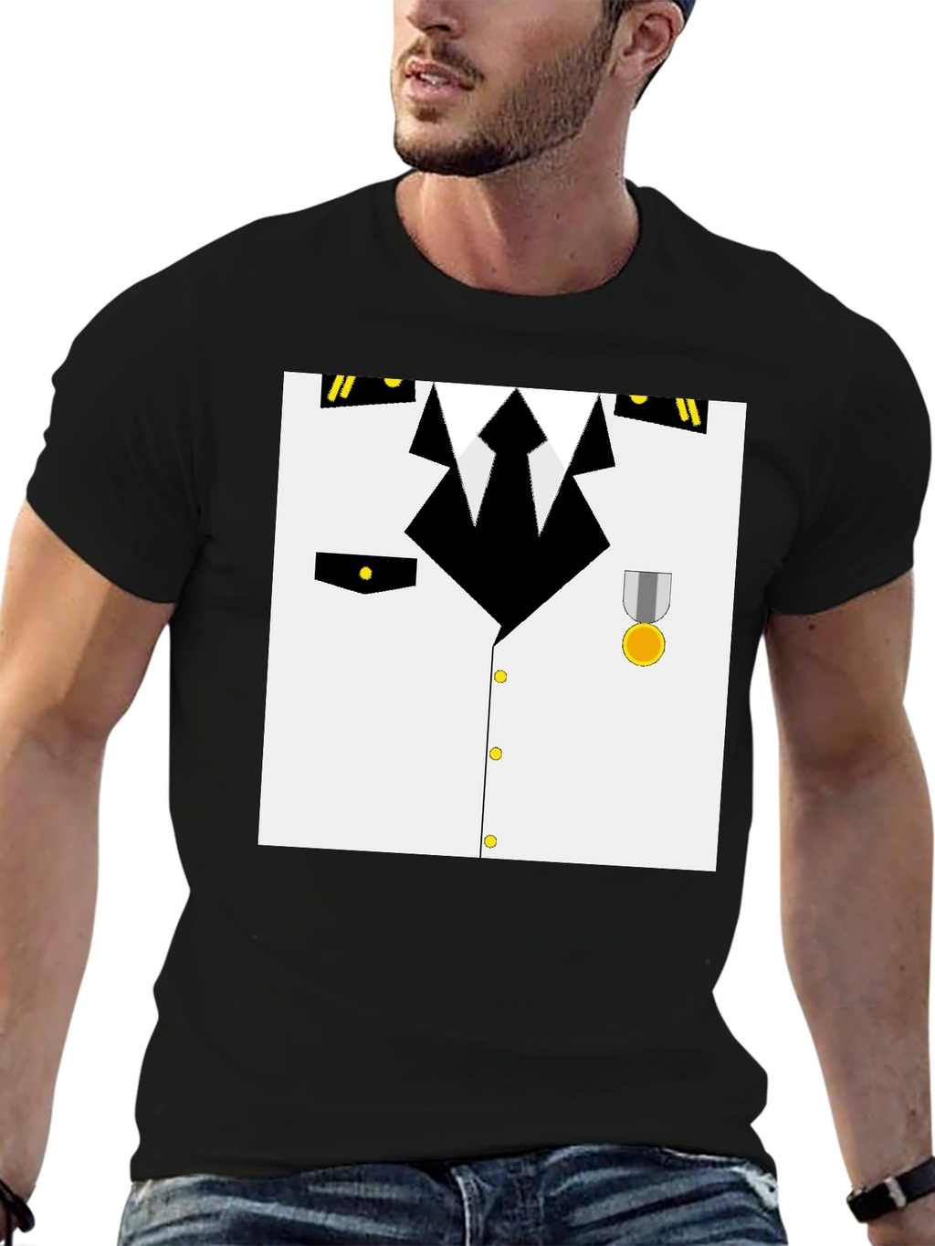 Pilot Costume T-Shirt - Realistic Design