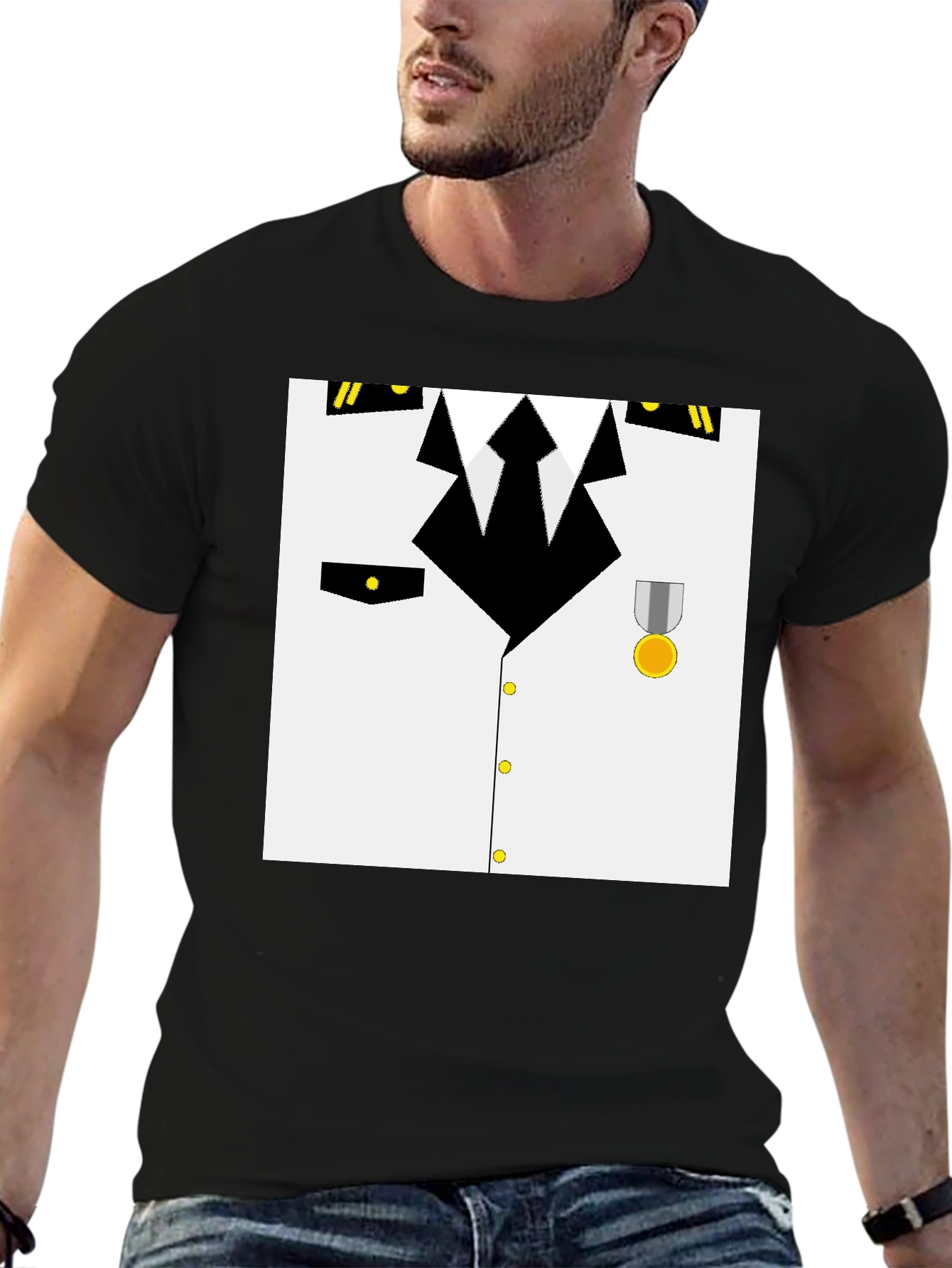 Pilot Costume T-Shirt - Realistic Design