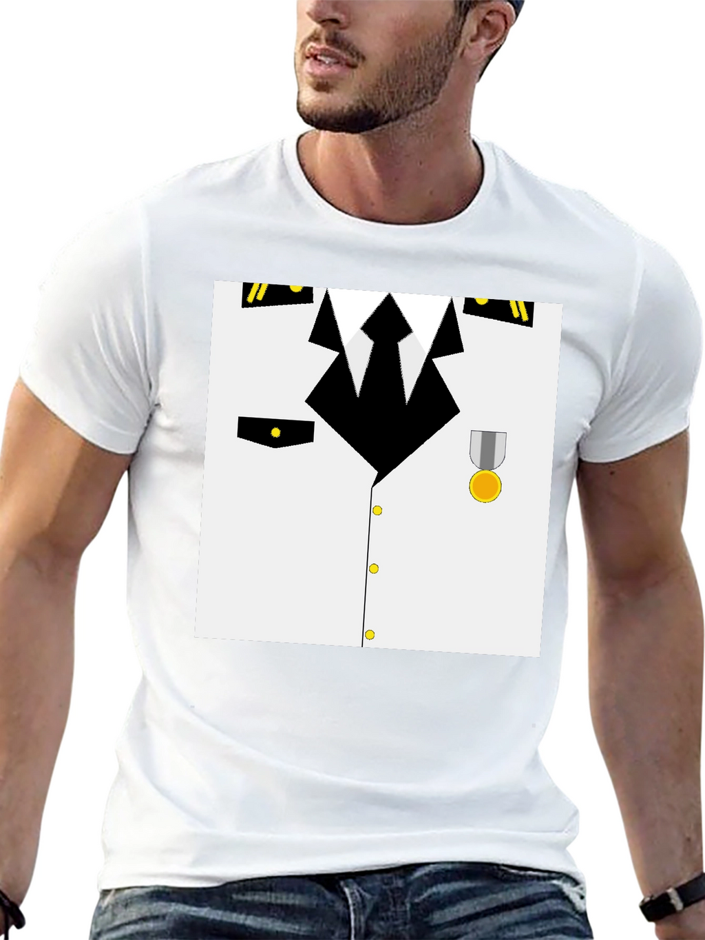 Pilot Costume T-Shirt - Realistic Design