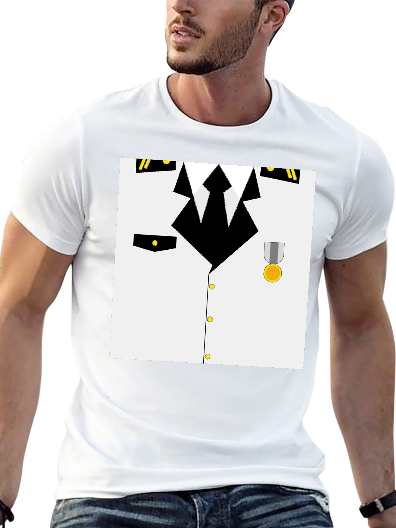 Pilot Costume T-Shirt - Realistic Design