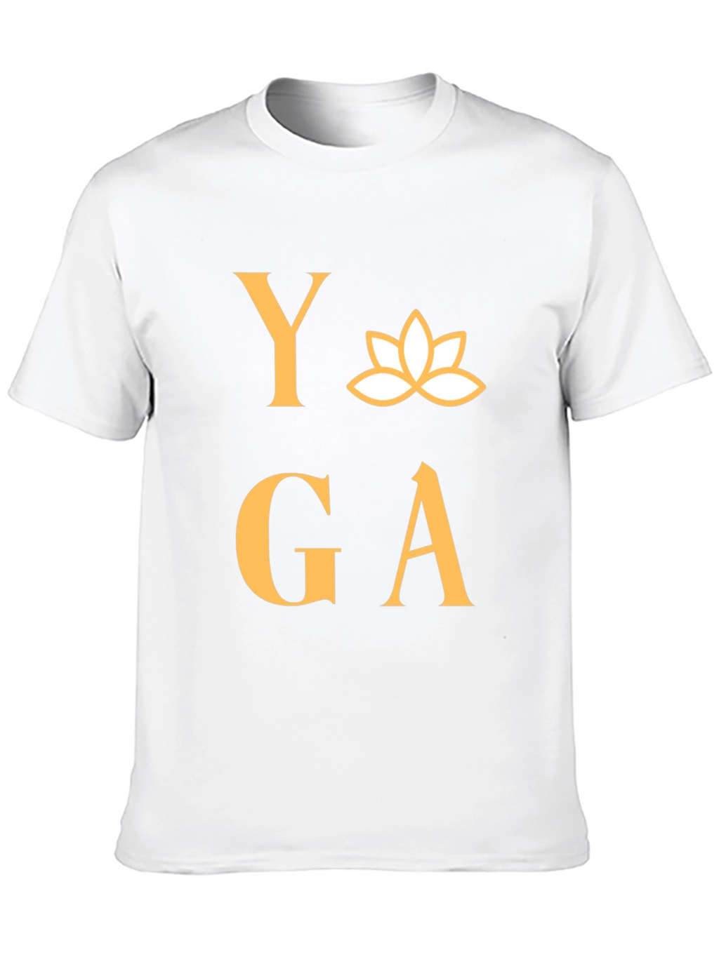 Yoga T-Shirt - Lotus Design - Black