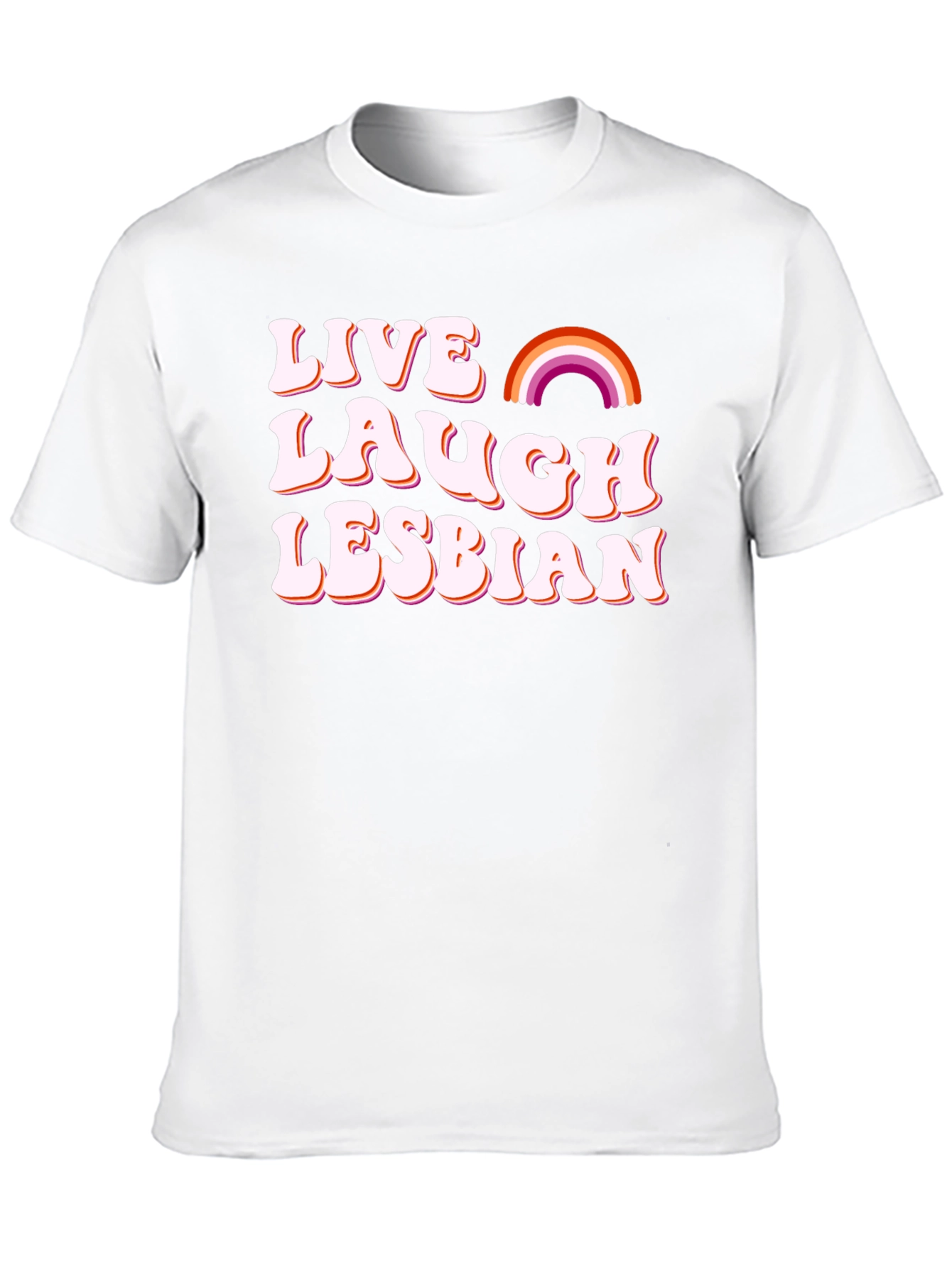 Live Laugh Lesbian T-Shirt LGBT Pride Tee