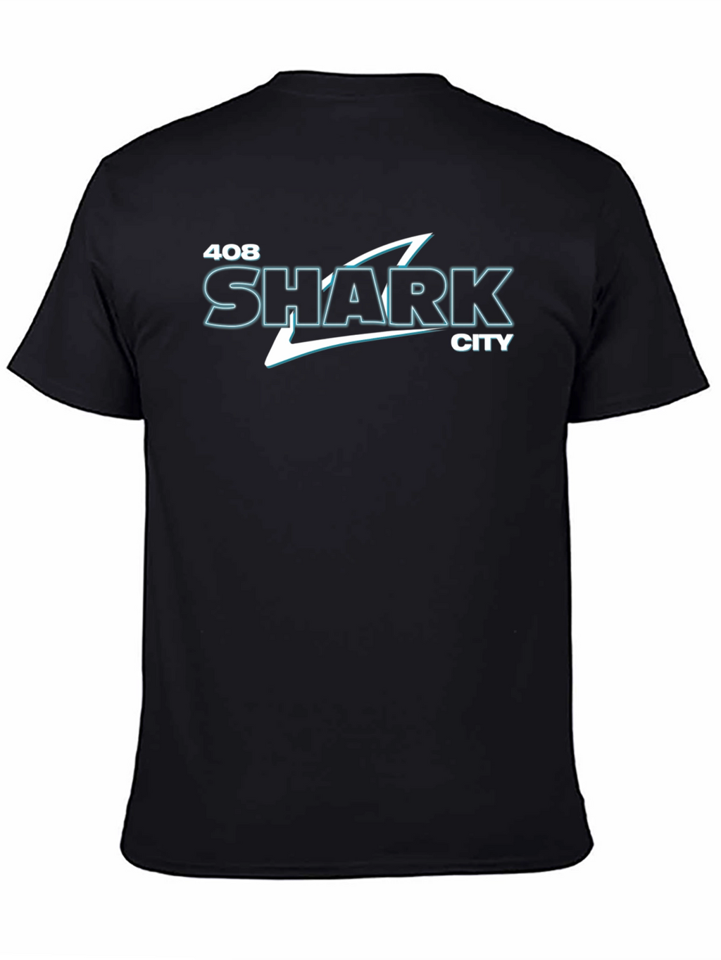 408 Shark City Black Graphic Tee