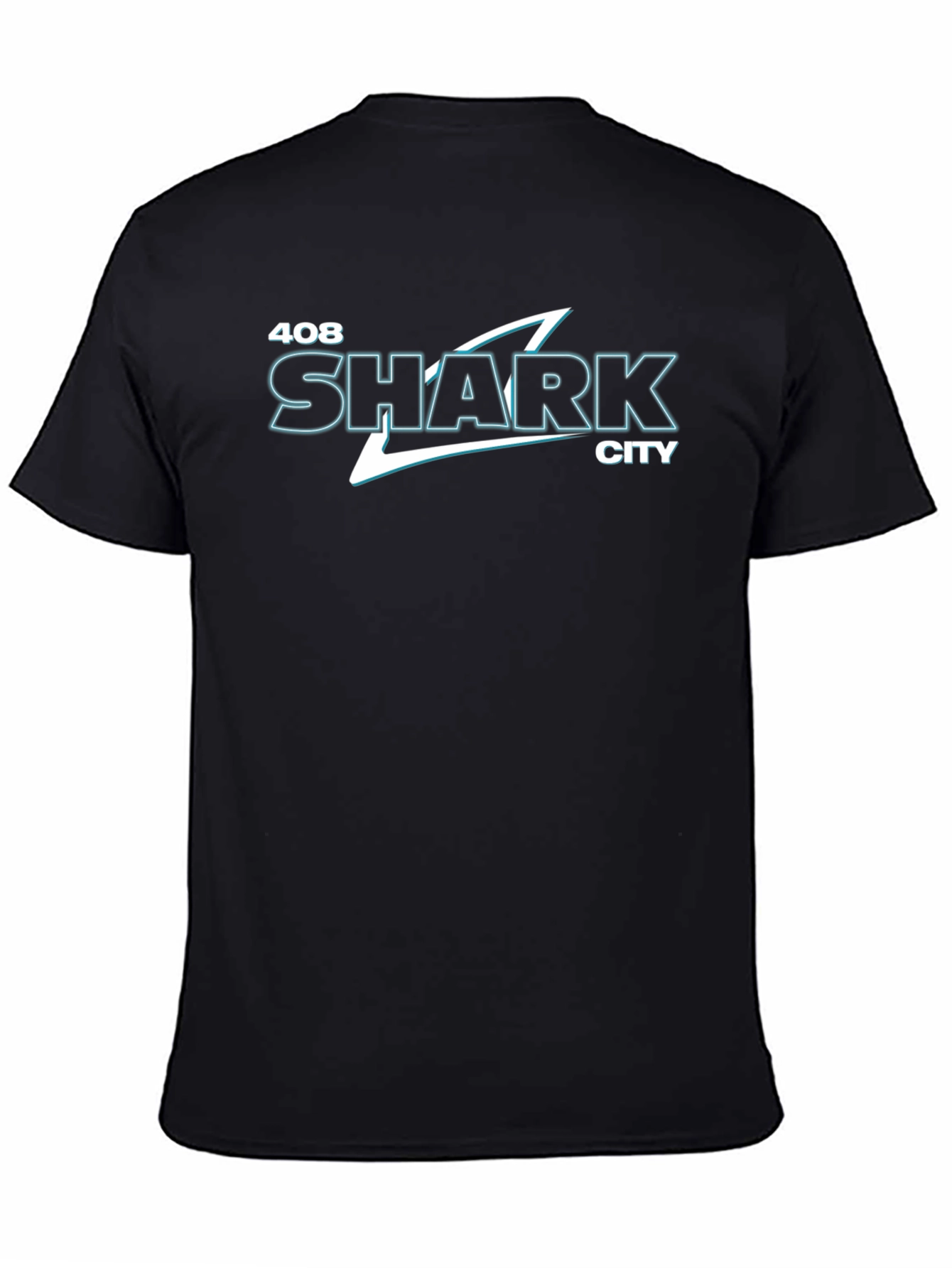 408 Shark City Black Graphic Tee