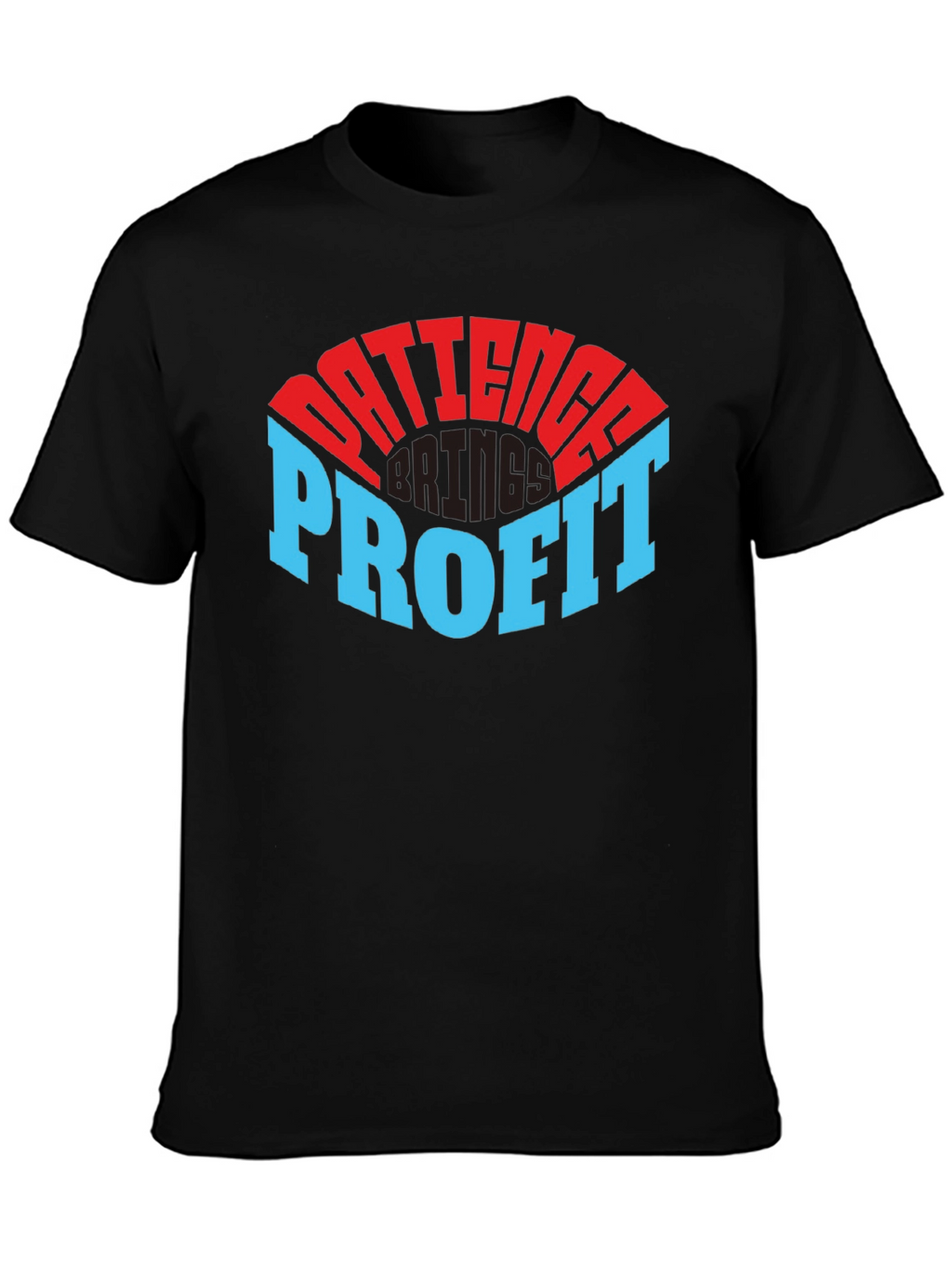 Patience Profit Graphic Tee - Black