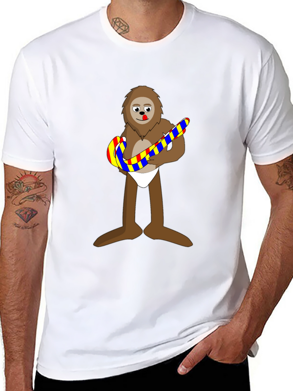 Novelty Cartoon Sloth T-Shirt