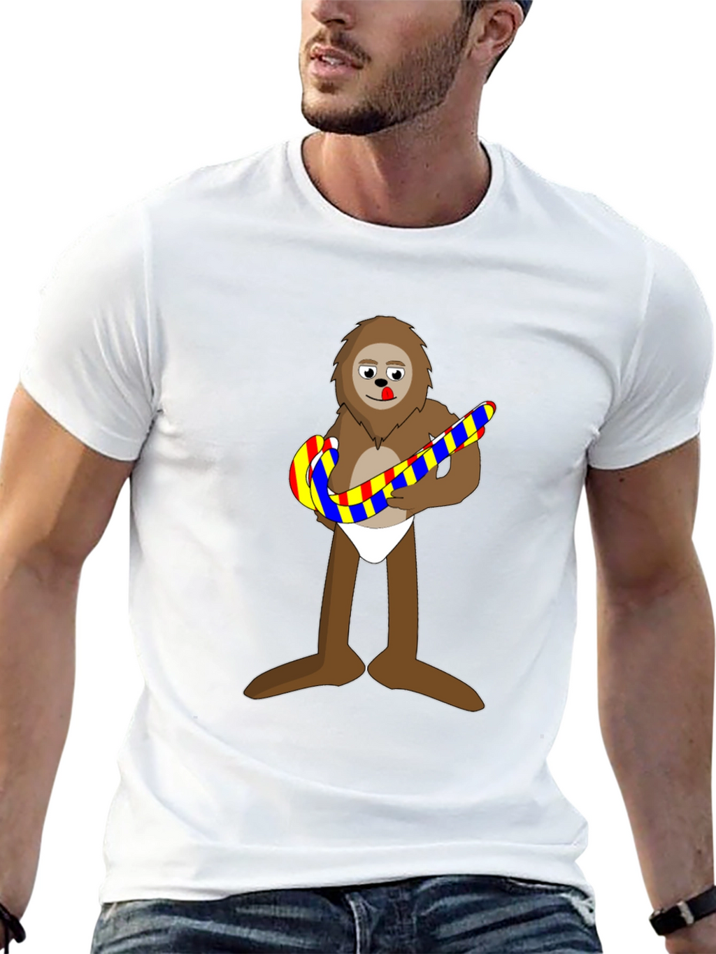 Novelty Cartoon Sloth T-Shirt