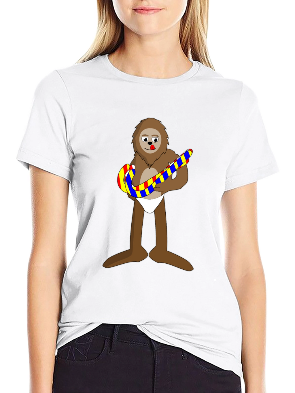 Novelty Cartoon Sloth T-Shirt