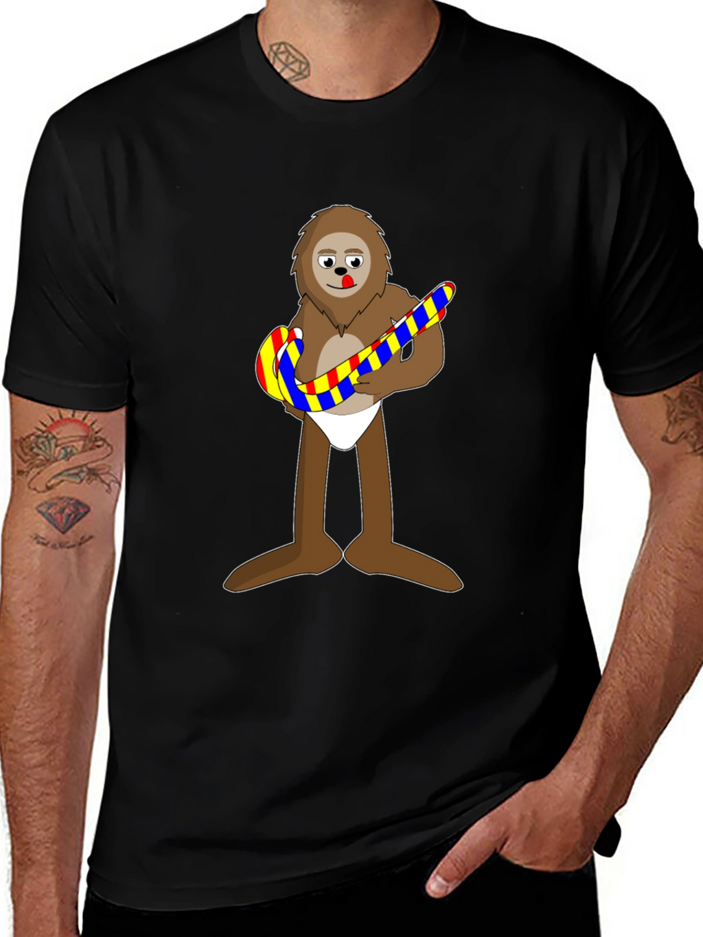 Novelty Cartoon Sloth T-Shirt