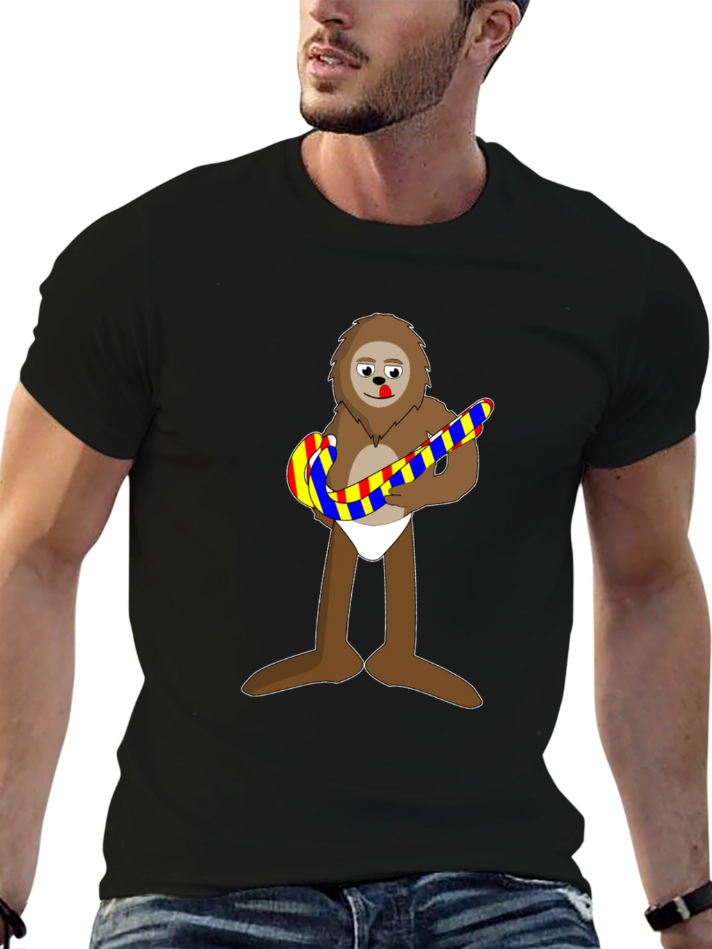 Novelty Cartoon Sloth T-Shirt