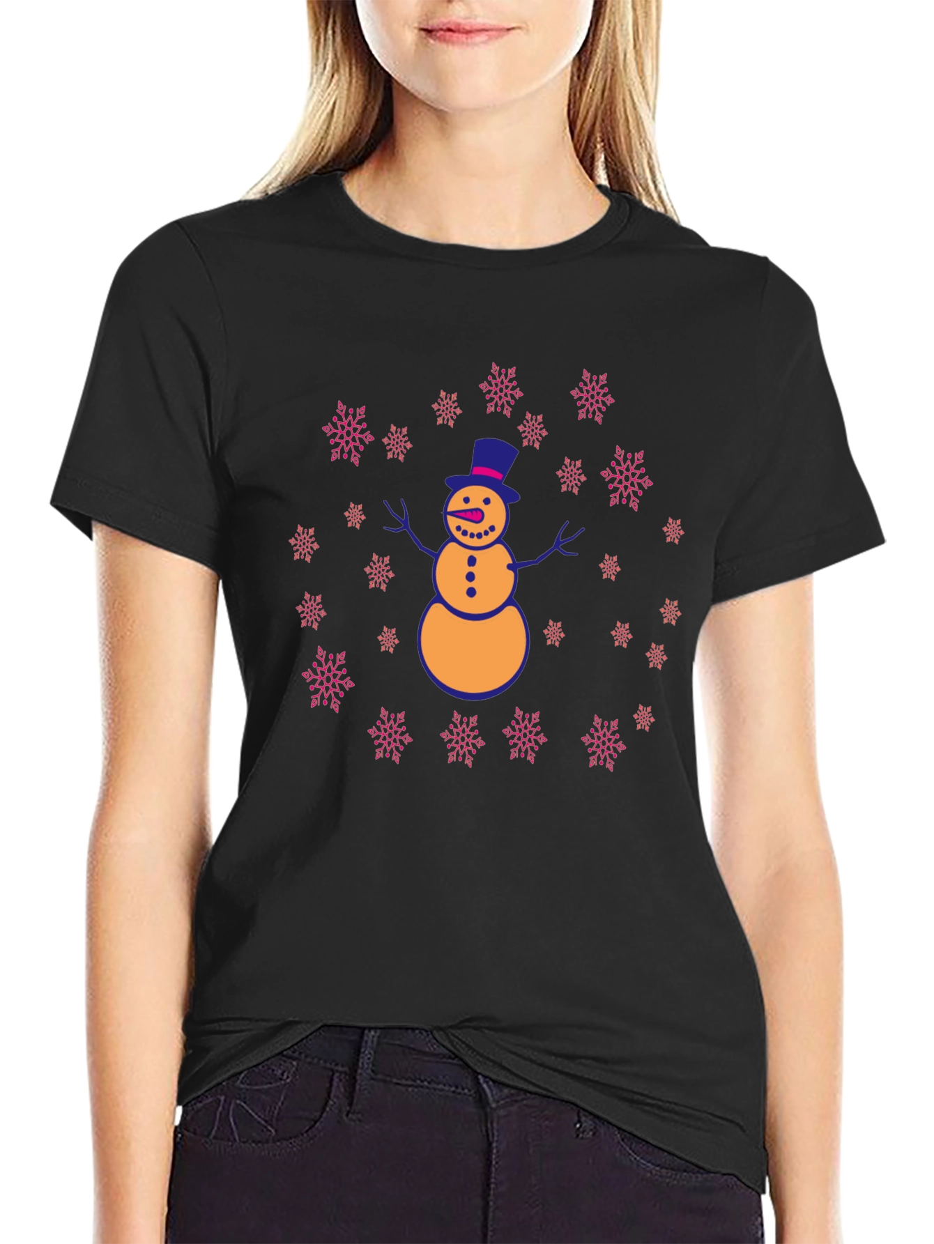 Festive Snowman Graphic Tee