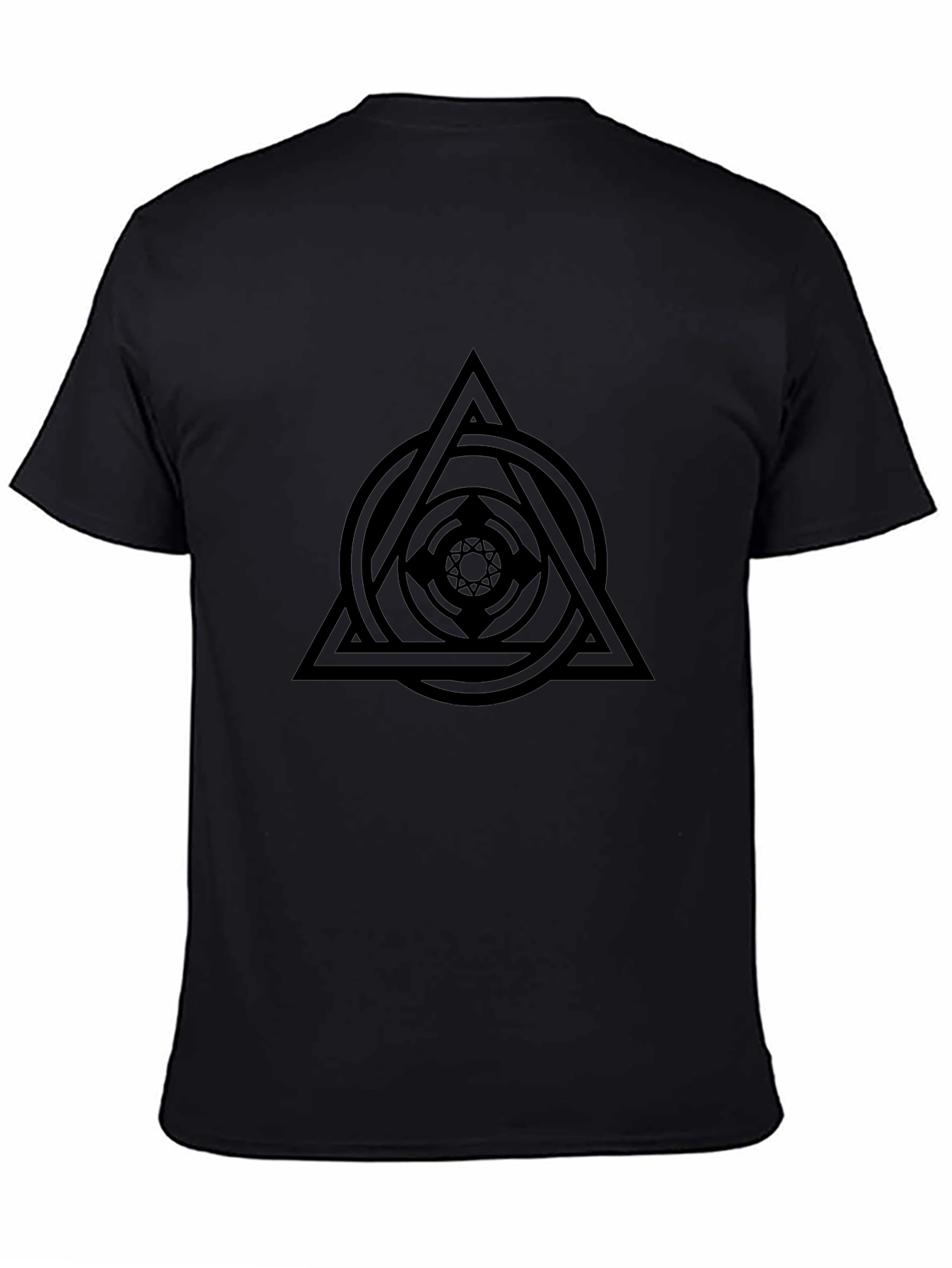 Geometric Graphic Black T-Shirt